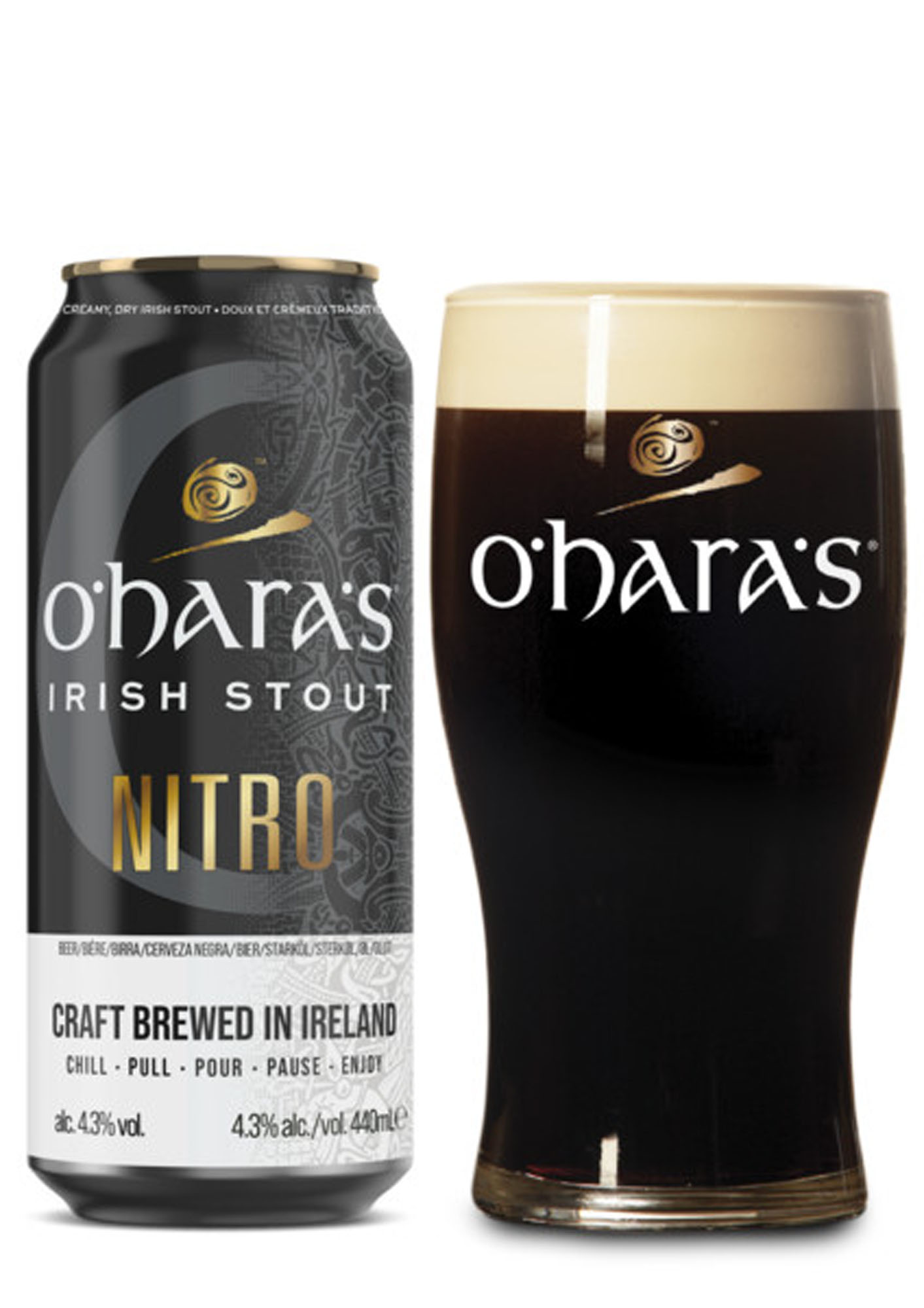 O'Hara's Irish Stout Nitro blik Tray 12x44 cl 4,3%