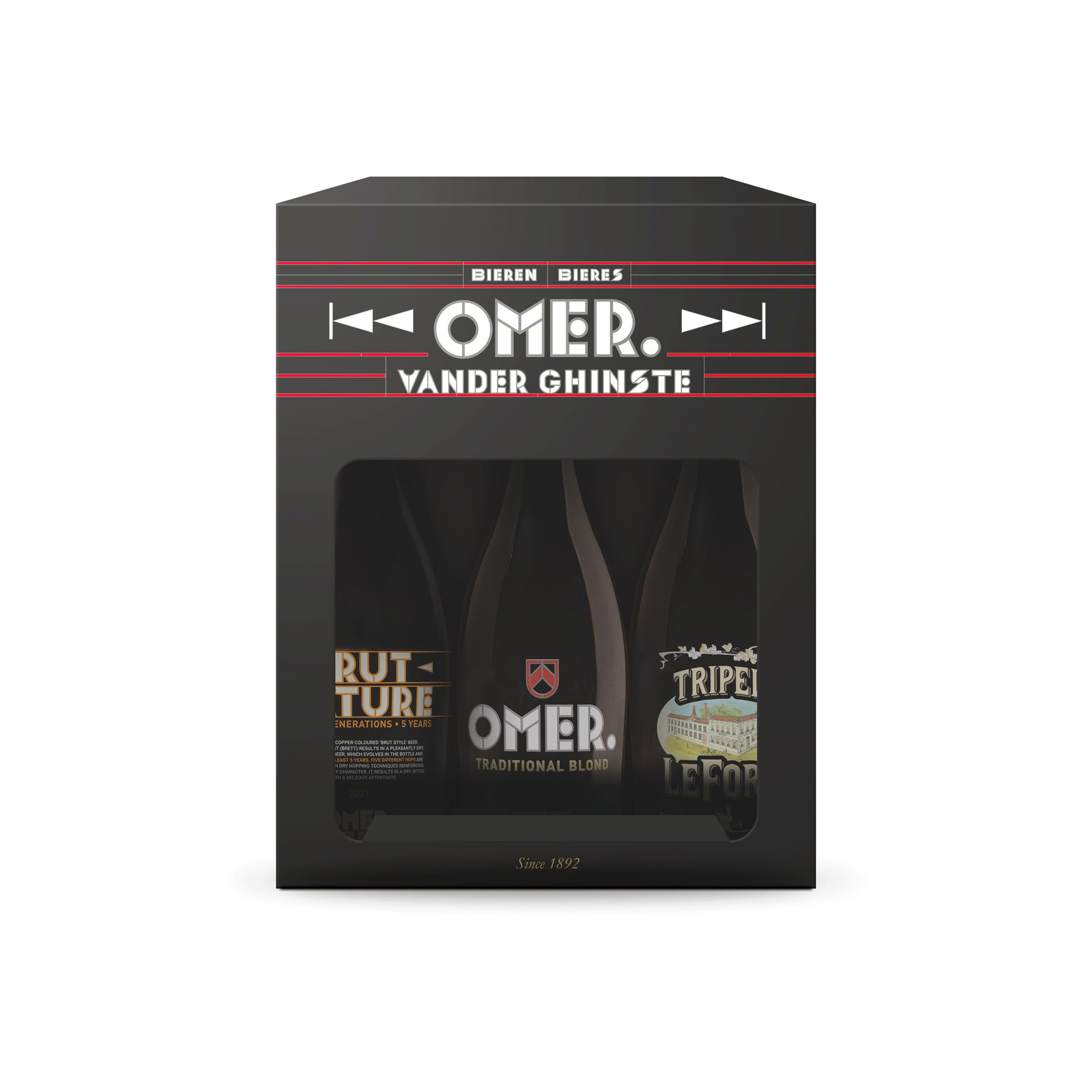 Omer Geschenkverpakking Doos 3x3x75 cl 8%