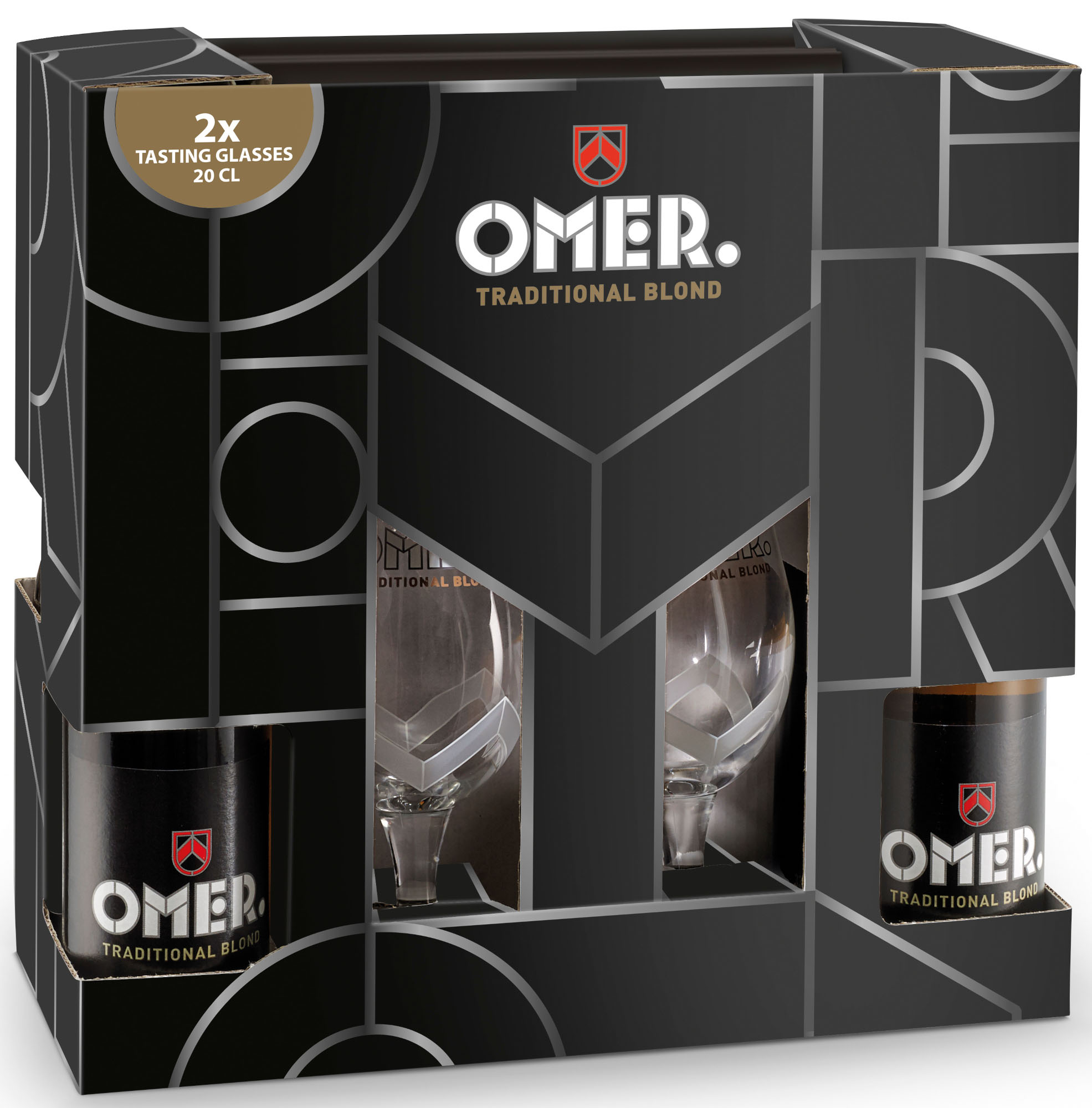 Omer Traditional Blond Geschenkverpakking +glas Doos 3x4x33 cl 8%