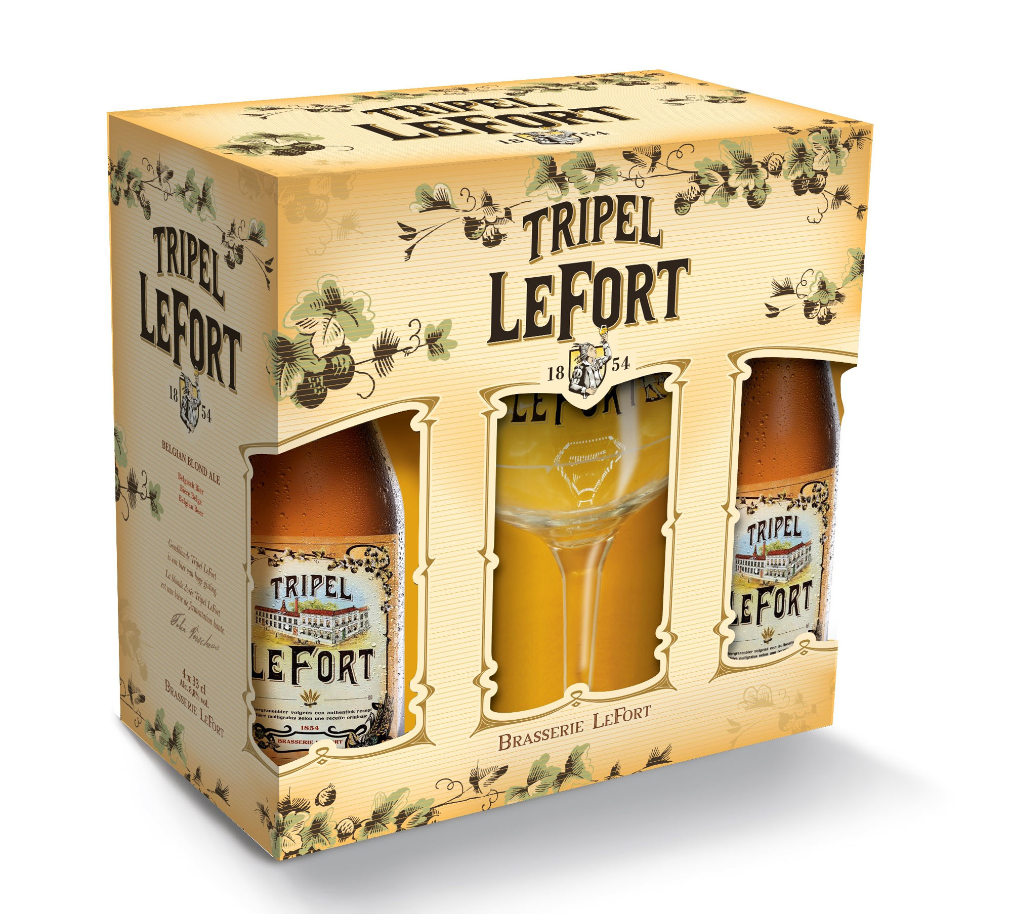 Tripel LeFort GV +glas Doos 3x4x33 cl 8,8%