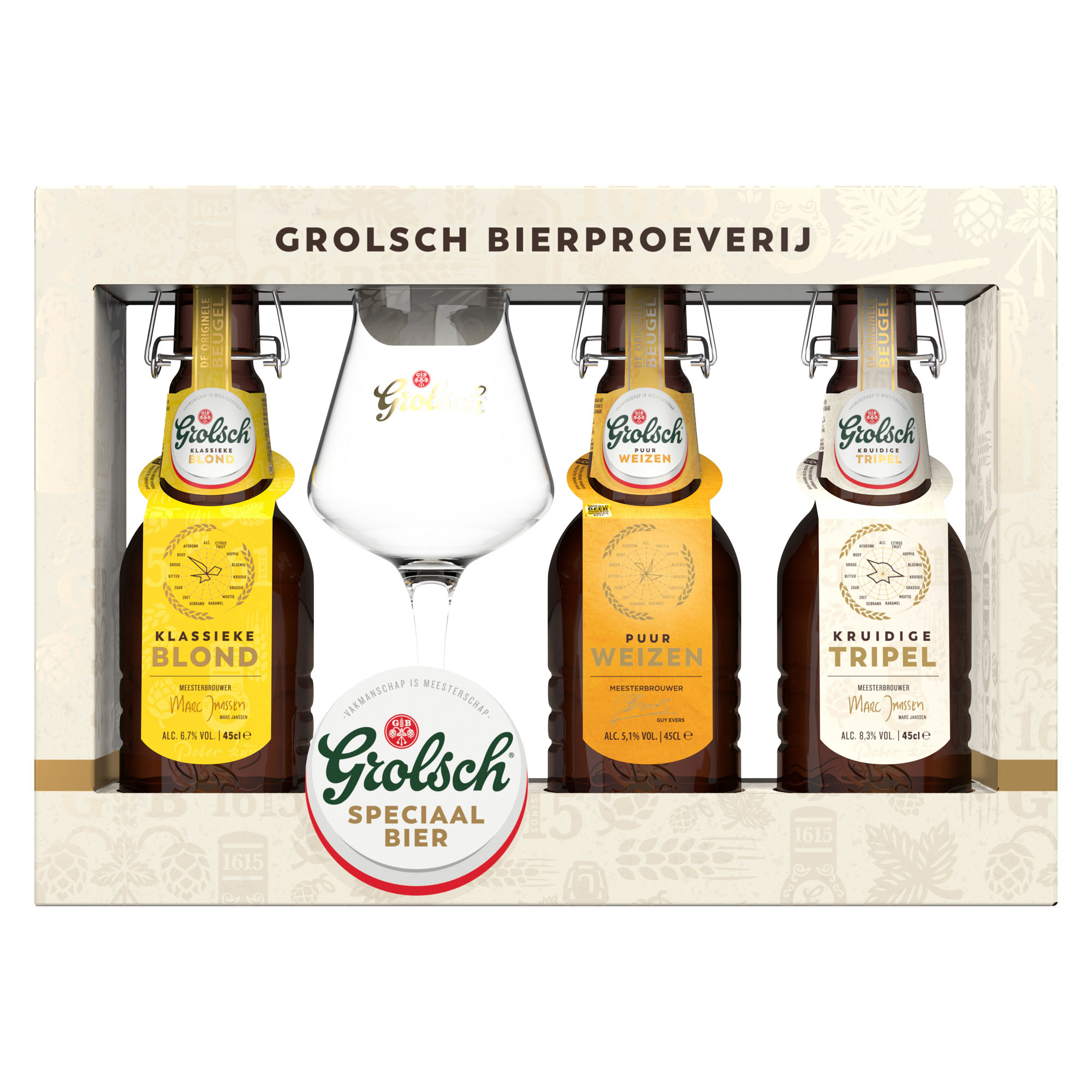 Grolsch GV Beugels +glas Doos 4x3x45 cl 8,3%