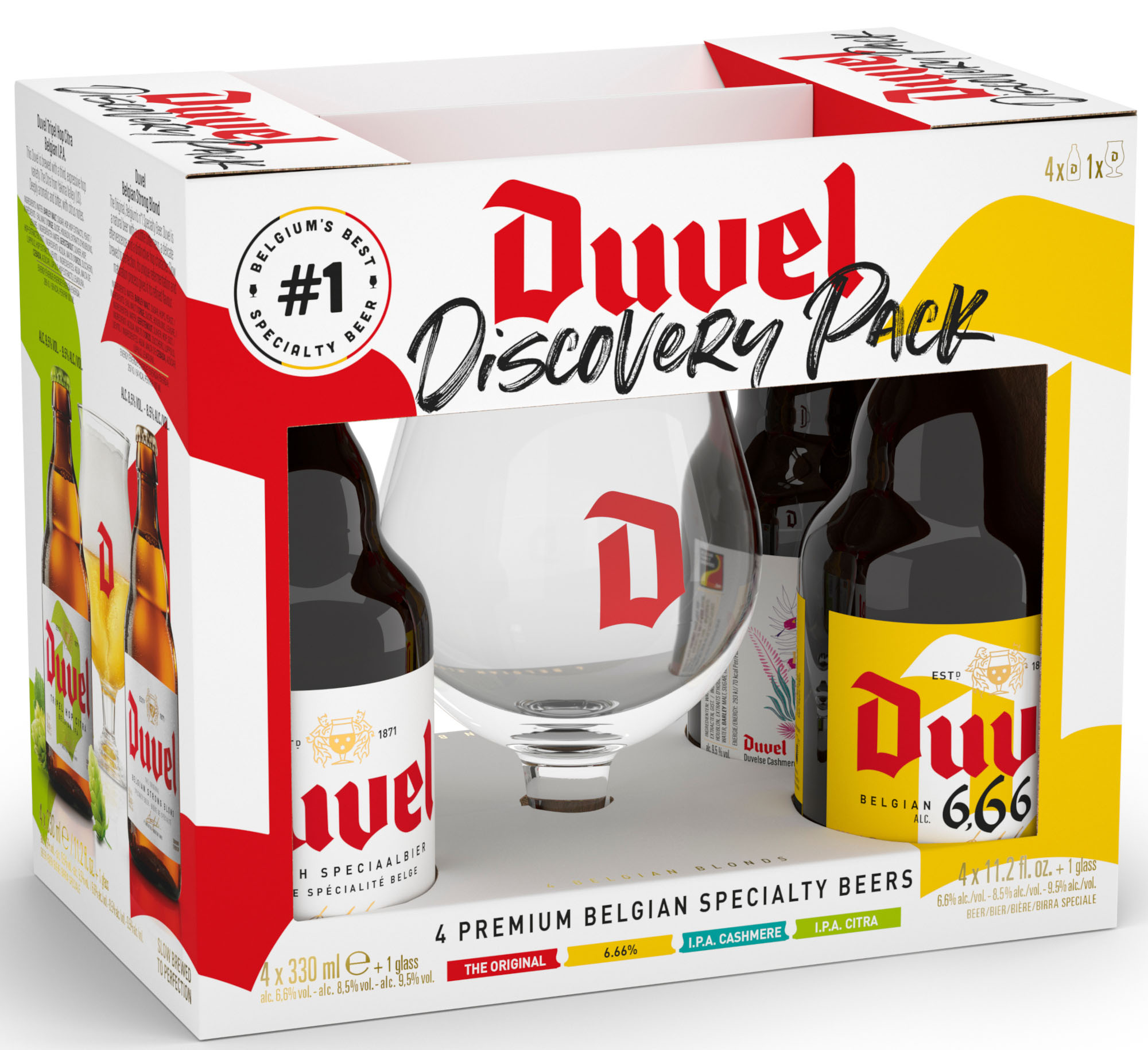 Duvel Discovery GV +glas Doos 6x4x33 cl 8,5%