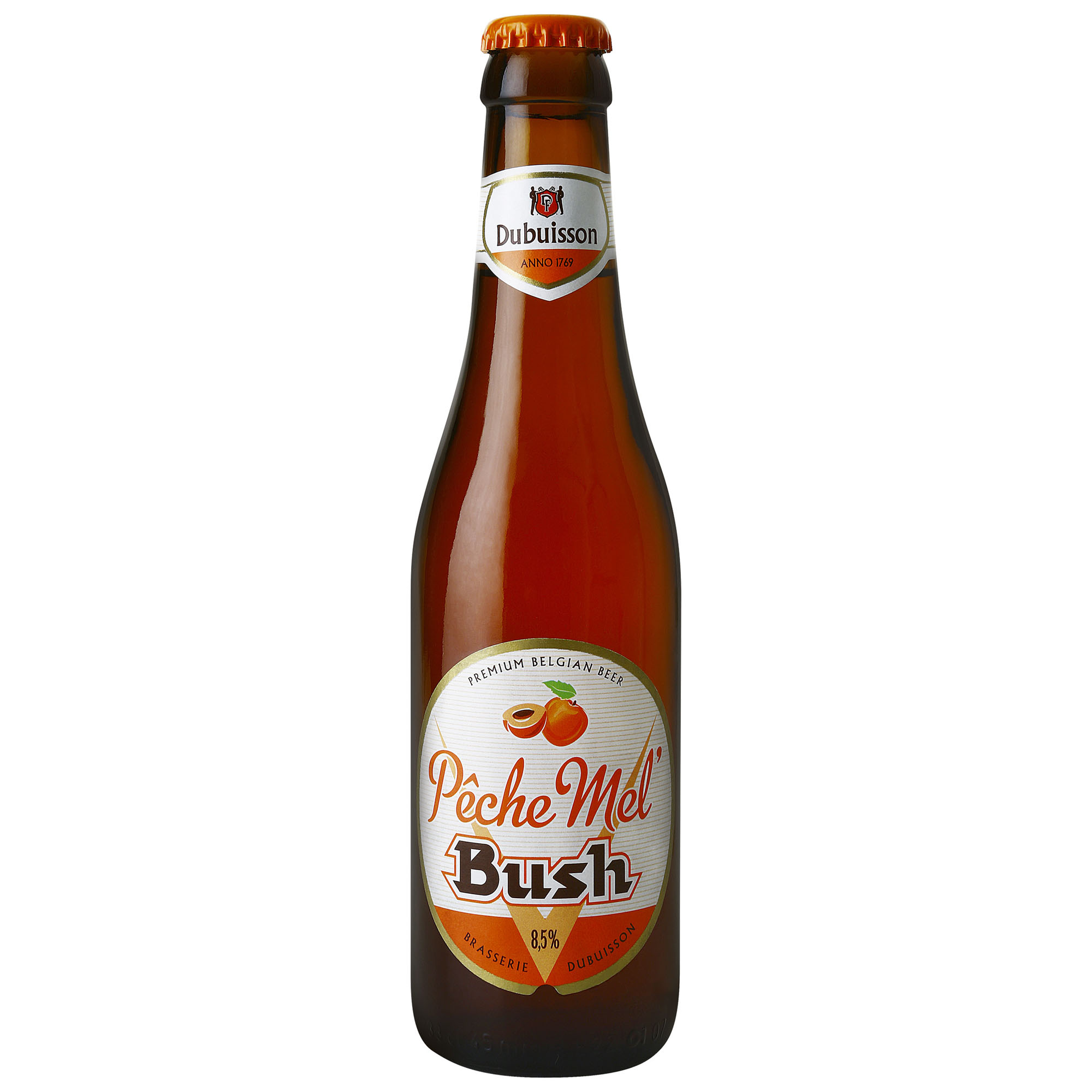 Bush Peche Mel Krat 24x33 cl 8,5%