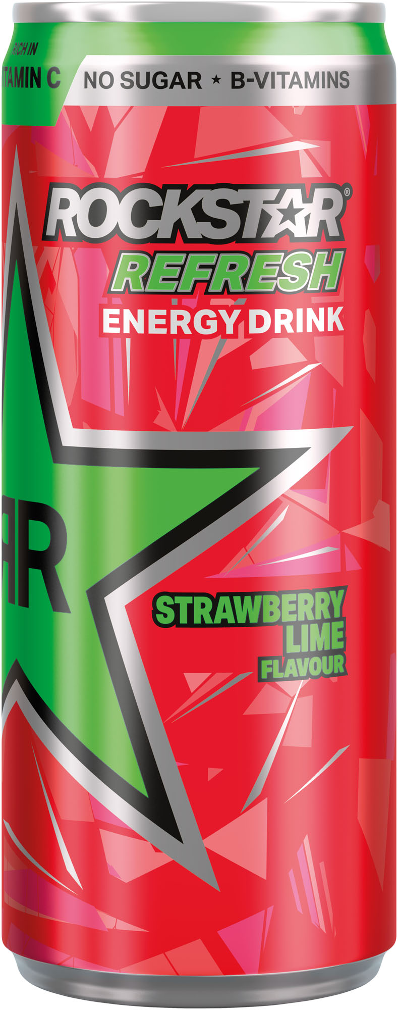 Rockstar Straw. Lime No Sugar blik Tray 12x25 cl