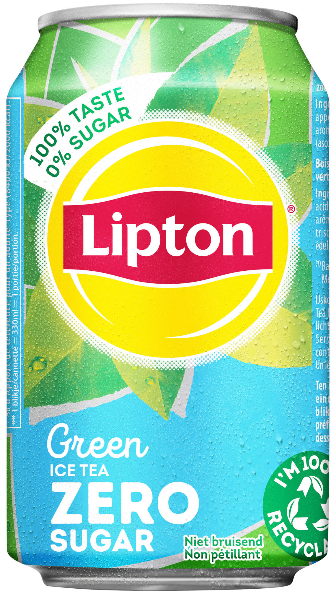 NEW Lipton Green Zero niet bruisend blik Tray 24x33 cl