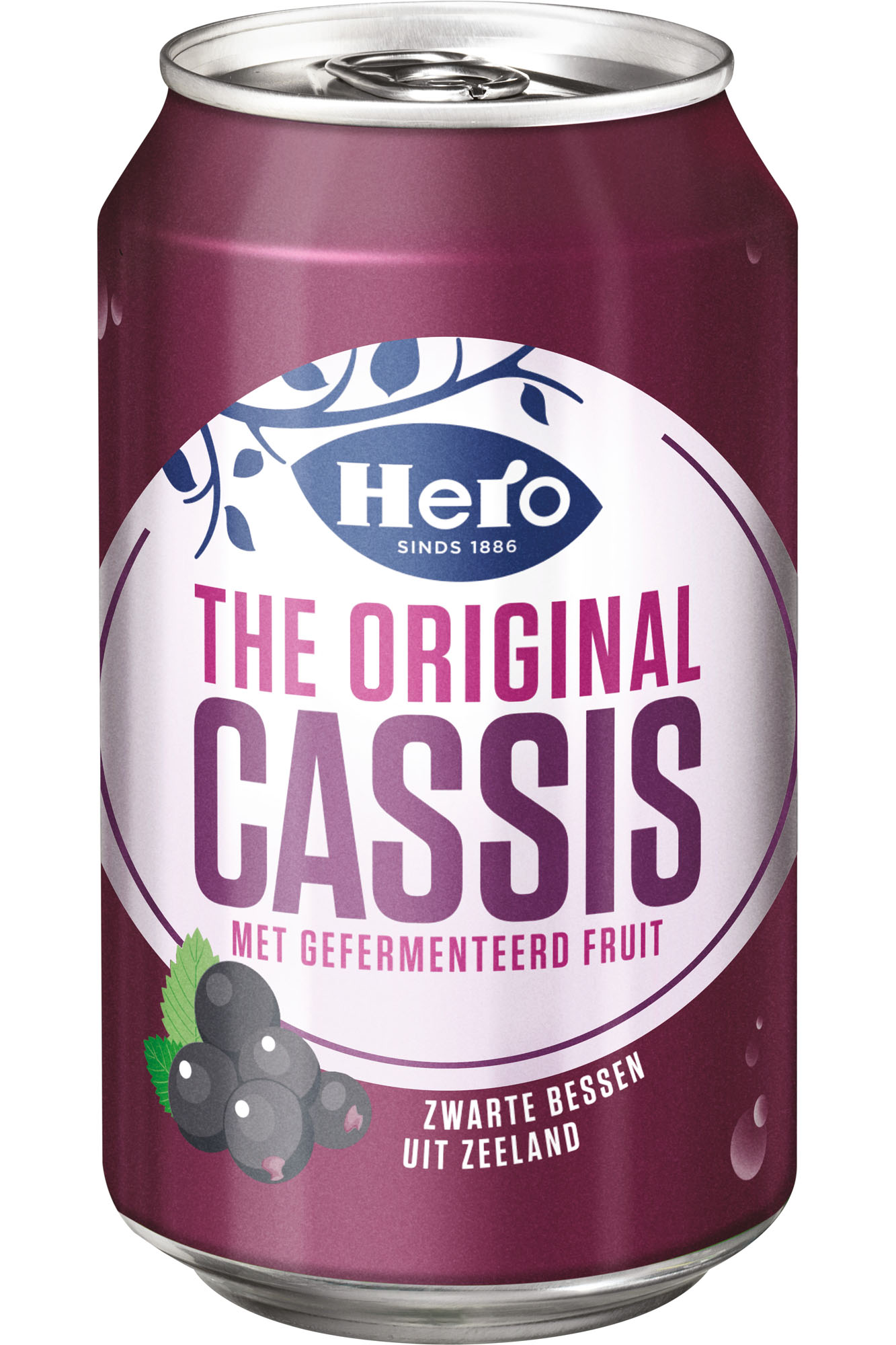 Hero Cassis blik Tray 24x33 cl