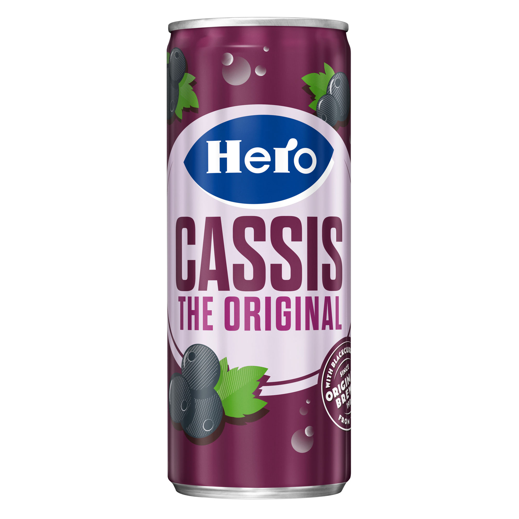 Hero Cassis blik Tray 24x25 cl