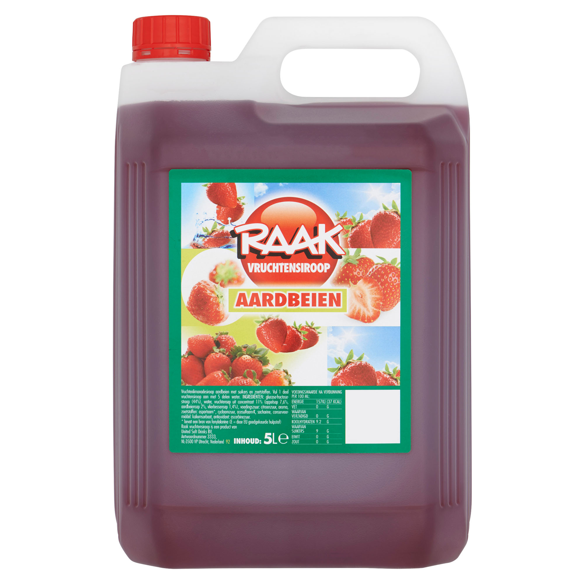 Raak Vruchten Siroop Aardbei KAN 5 ltr