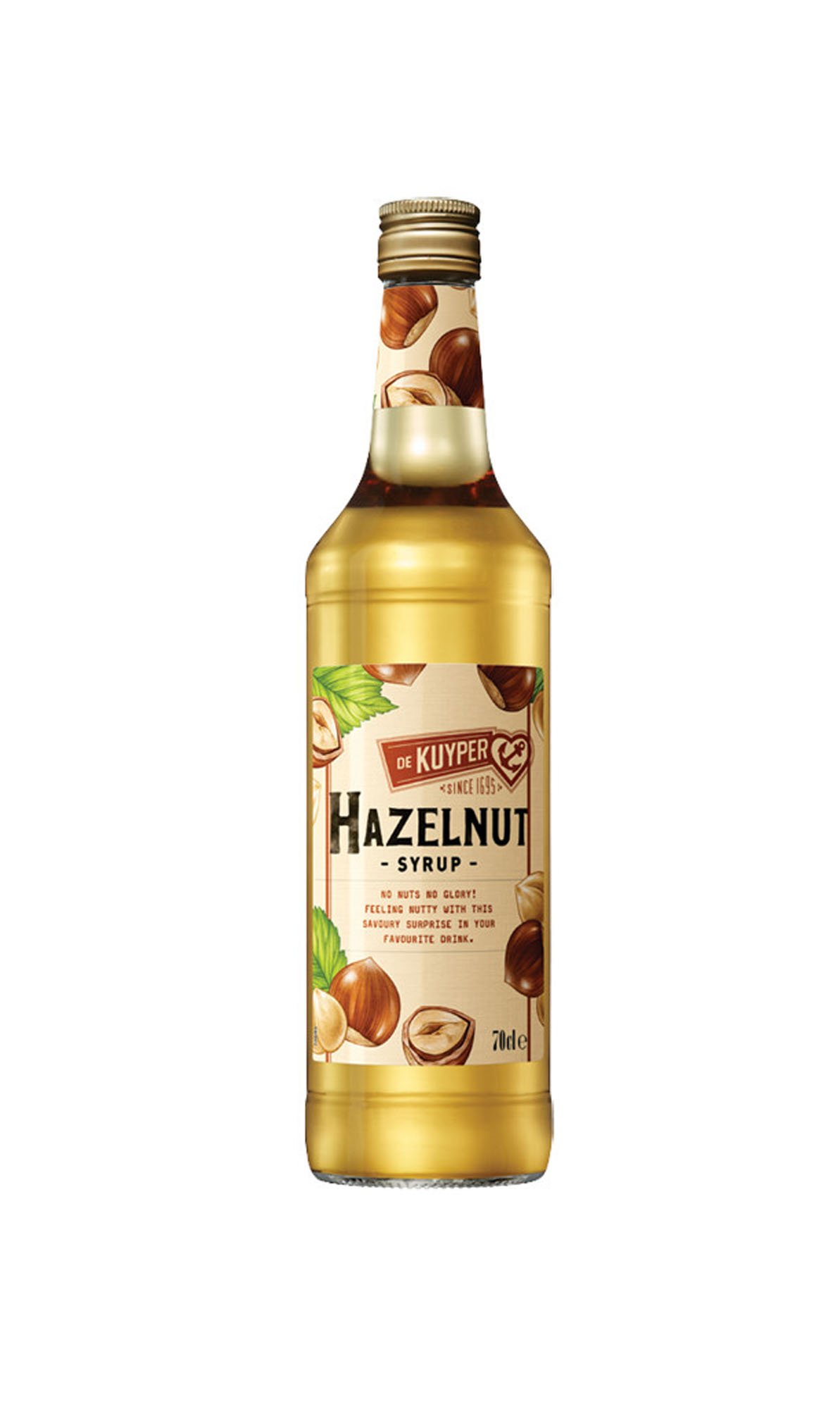 De Kuyper Hazelnoot Syrup Fles 70 CL