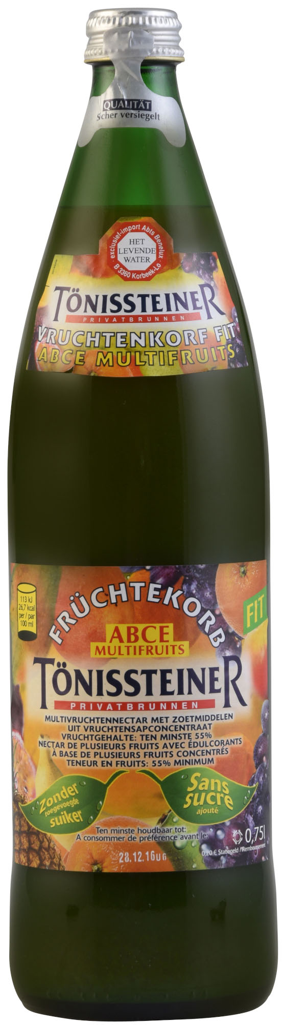 Tonissteiner Vruchtenkorf Fit Krat 12x75 cl