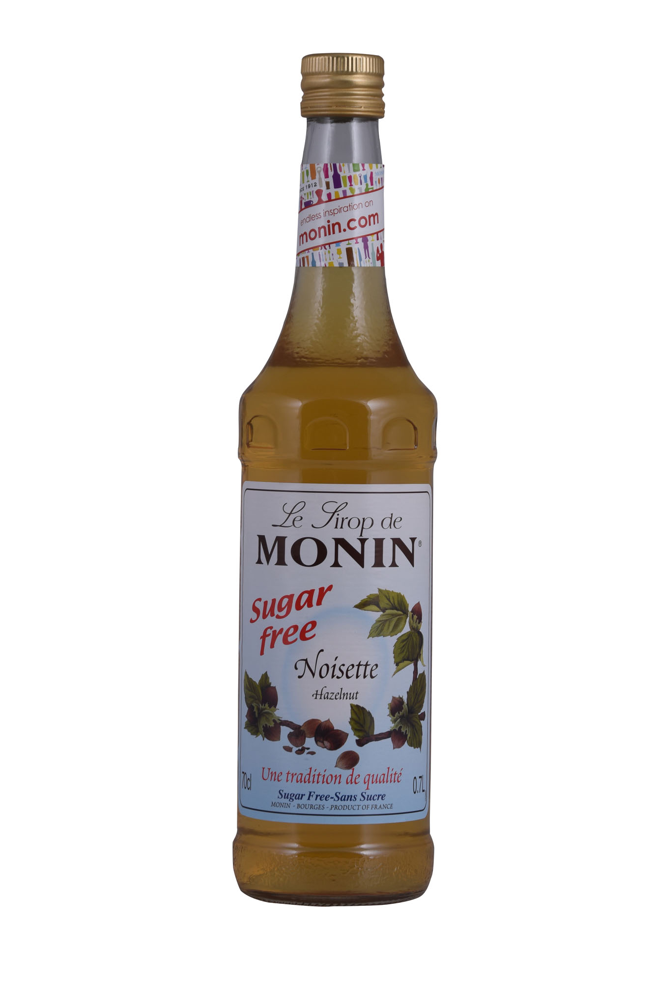 Monin Hazelnut Sugar Free Fles 70 cl