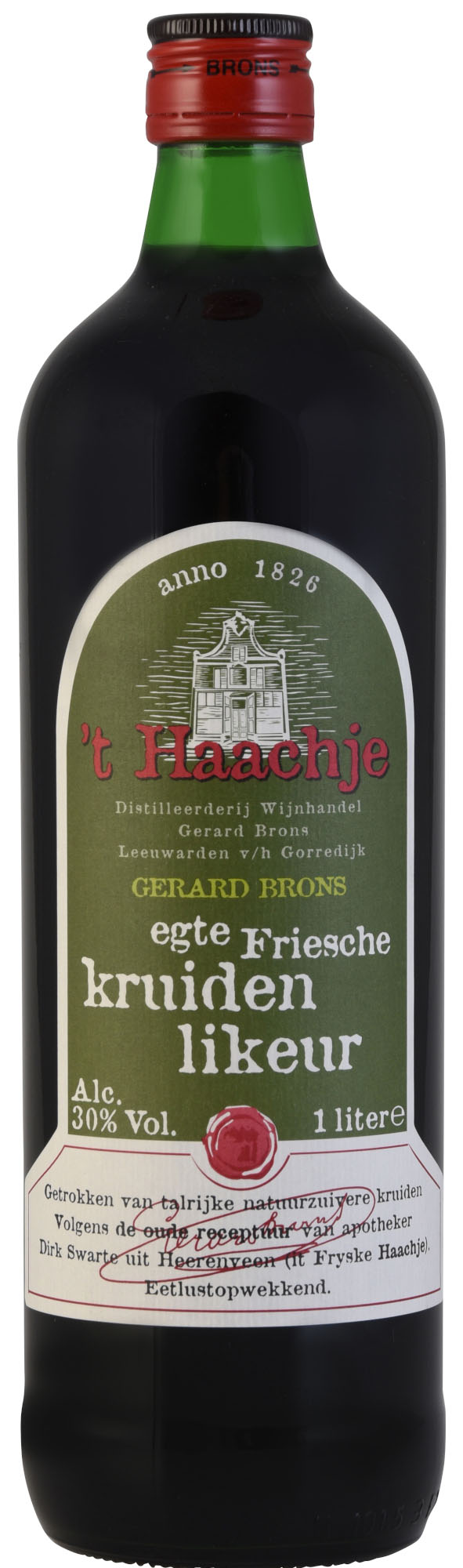 t Haachje Friesche Kruidenlikeur Fles 100 cl 30%