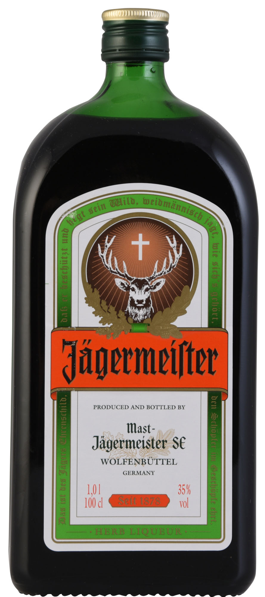 Jagermeister Vierkant Fles 100 cl 35%