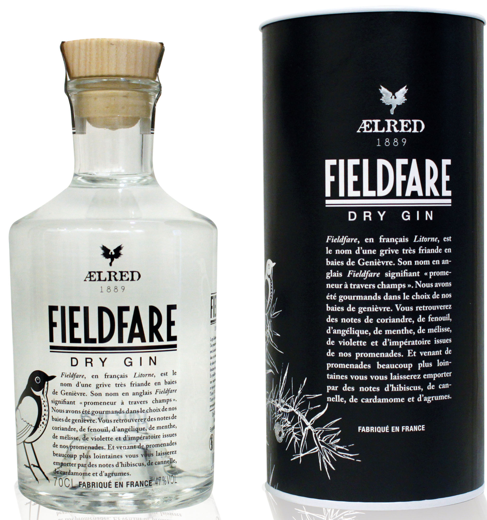 Aelred 1889 Fieldfare Dry Gin Fles 70 cl 47%