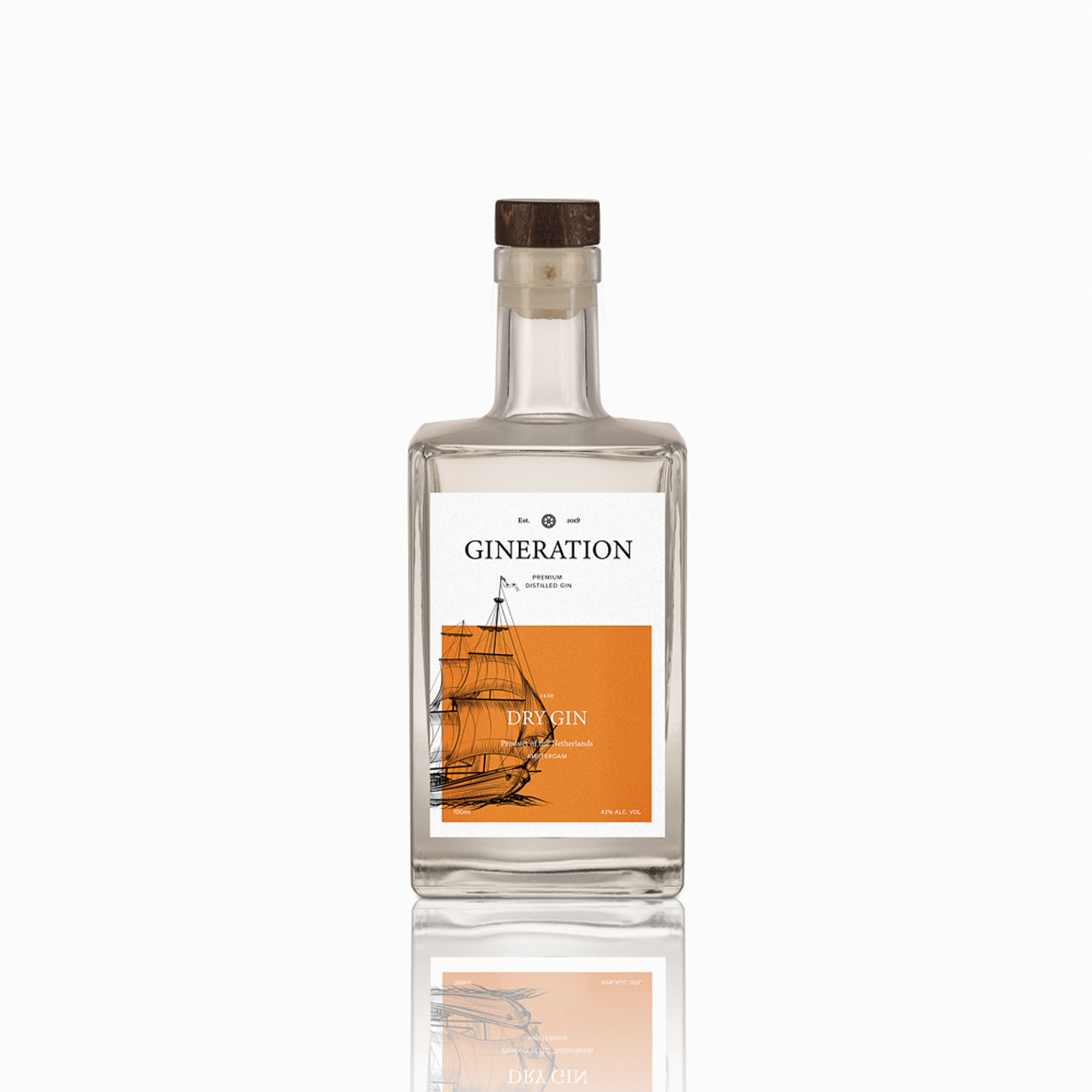 Gineration Dutch Dry Gin Fles 70 cl 43%