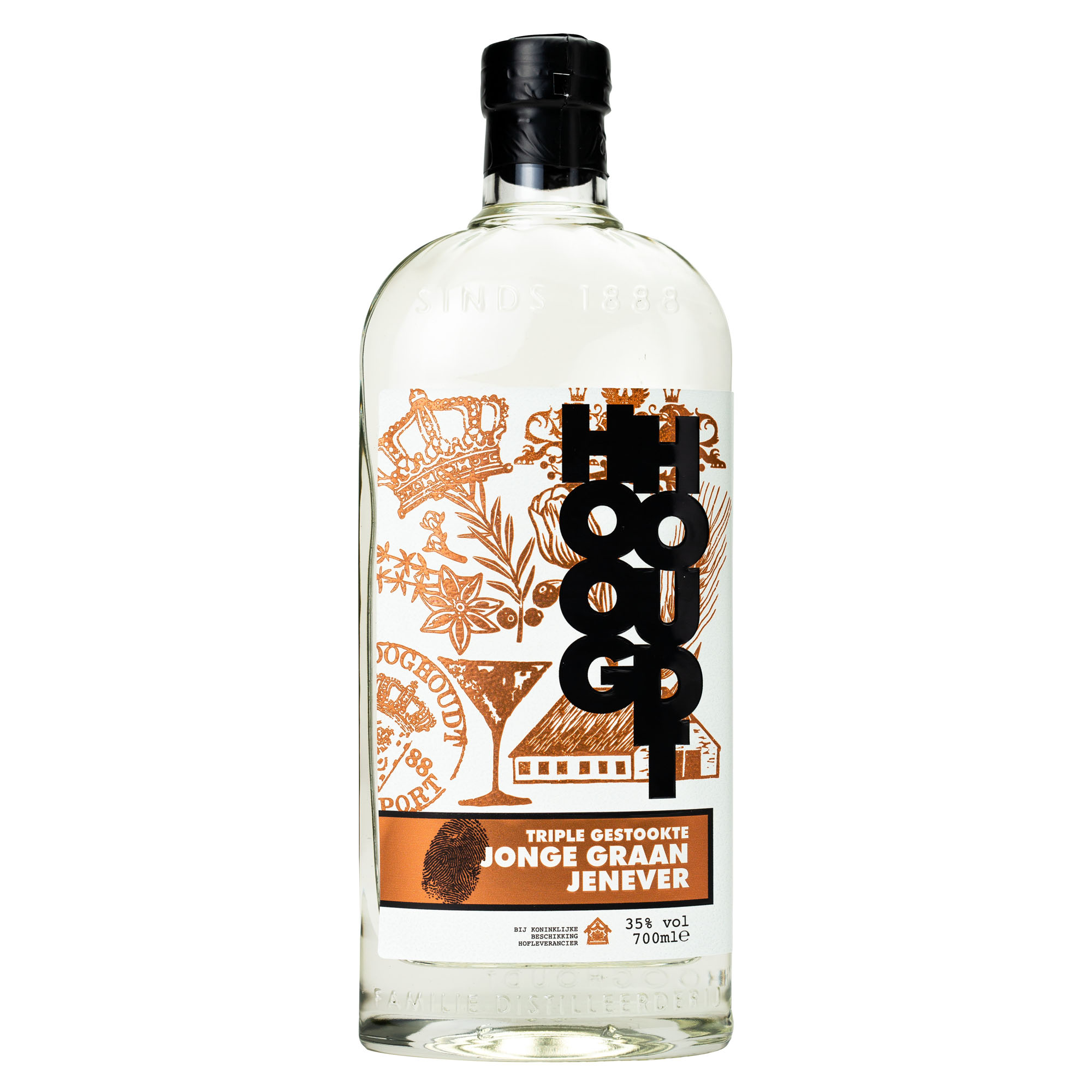 Hooghoudt Premium Jonge Graanjenever Fles 70 cl 35%