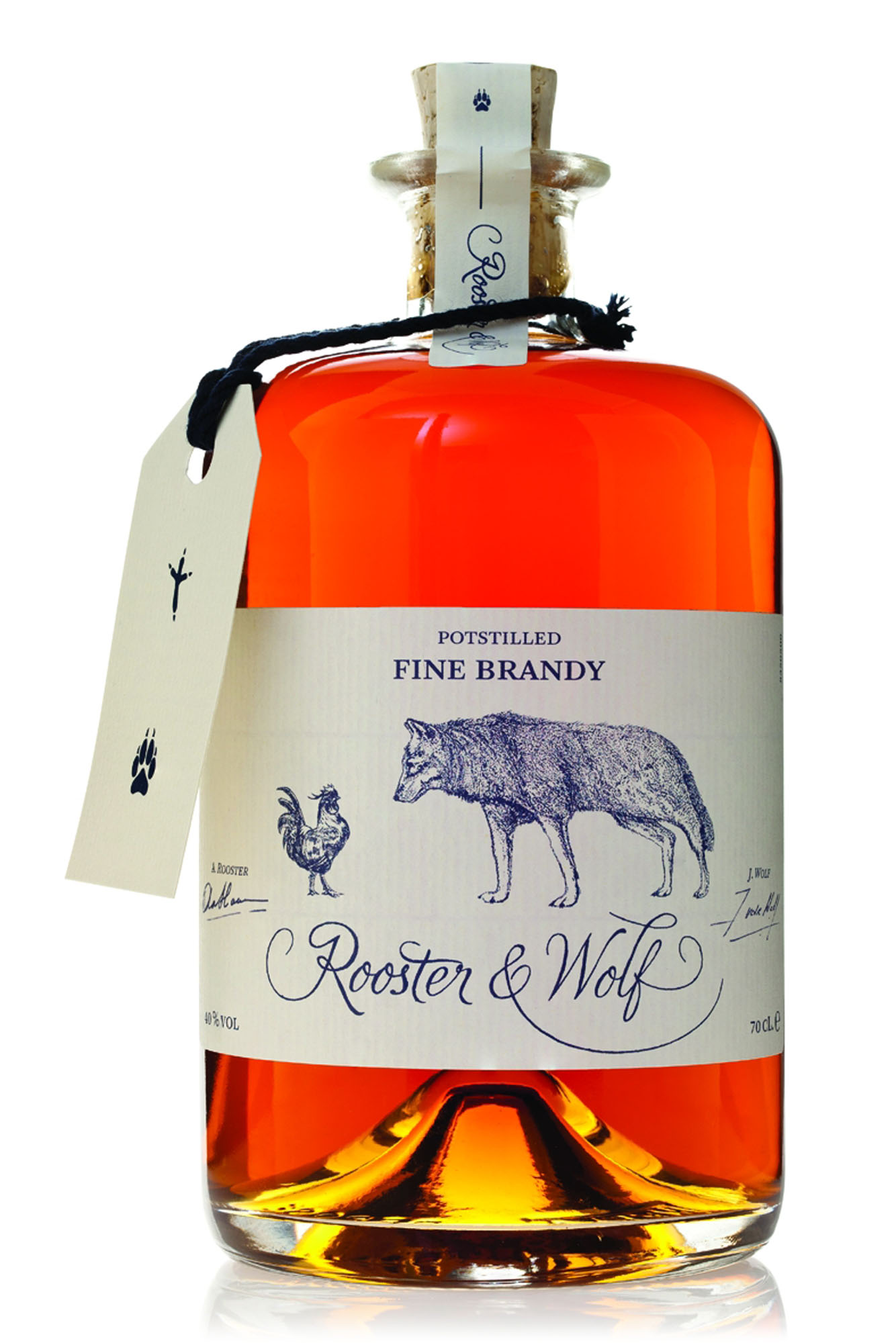 Rooster & Wolf Brandy Fles 70 cl 40%