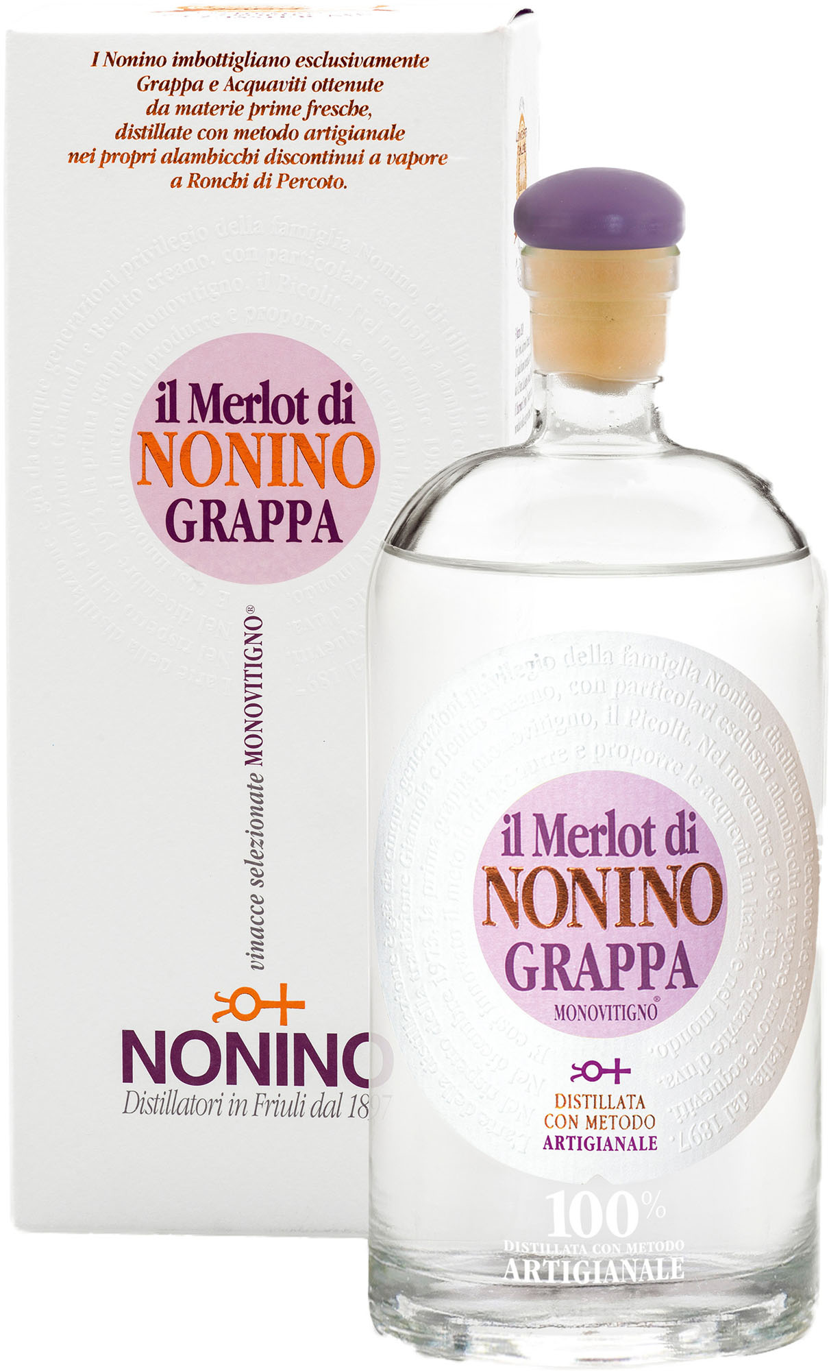 Nonino Grappa Merlot Fles 70 cl 41%