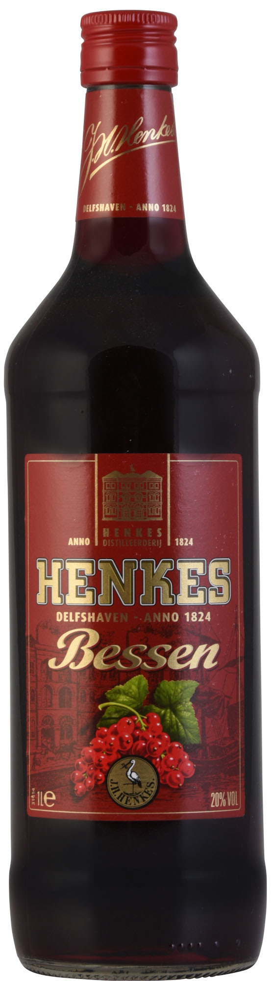 Henkes Bessenjenever Fles 100 cl 20%