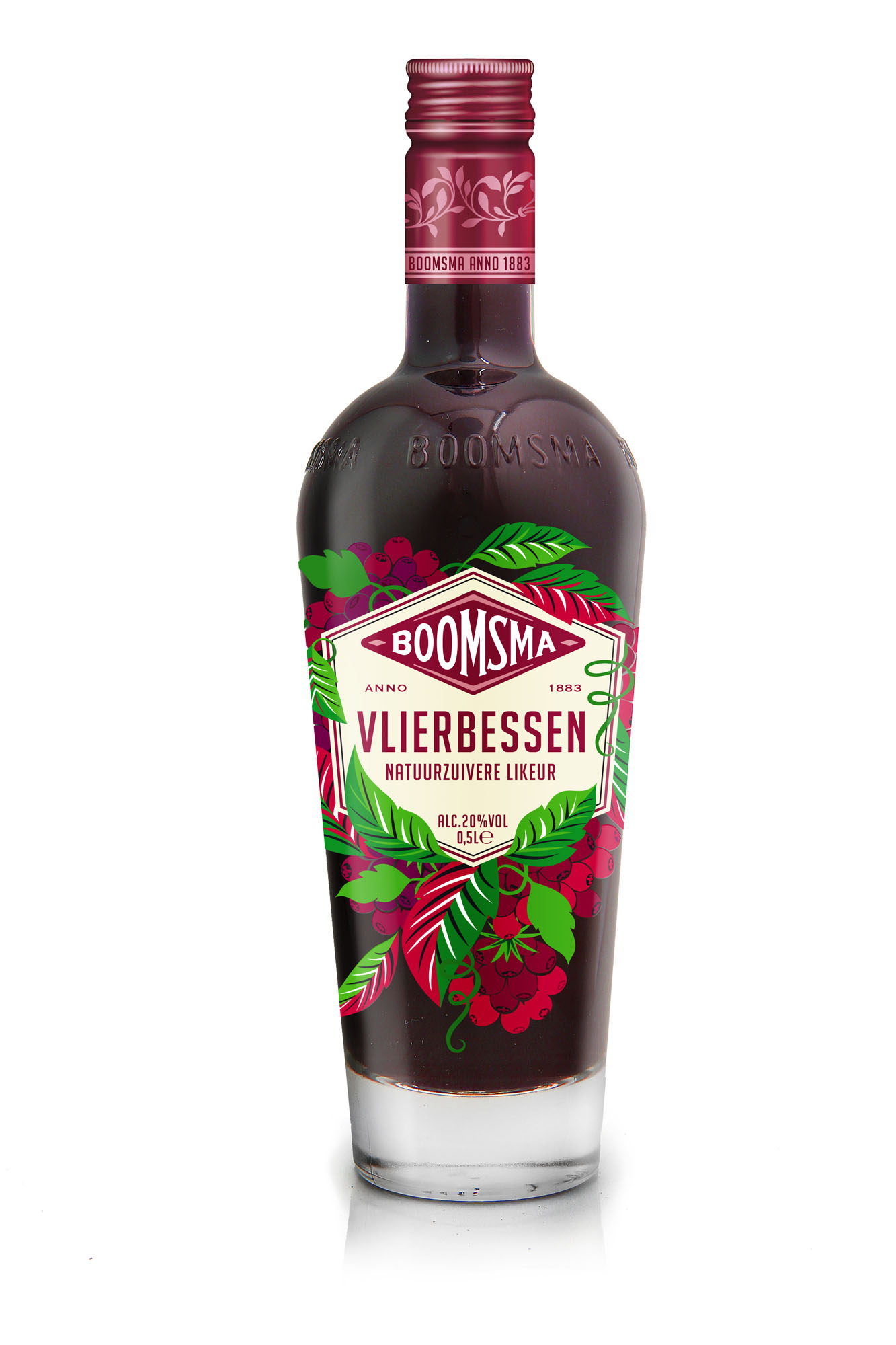 Boomsma Vlierbes Fles 50 cl 20%