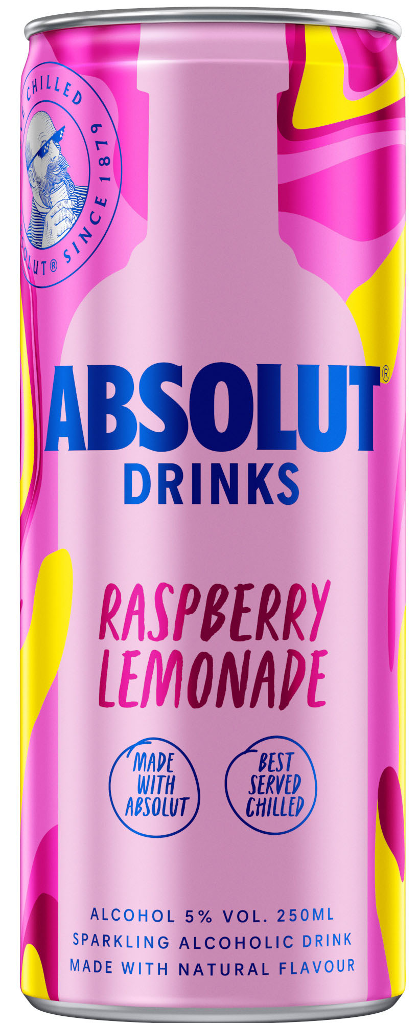 Absolut Raspb. Lemonade blik Tray 12x25 cl 5%