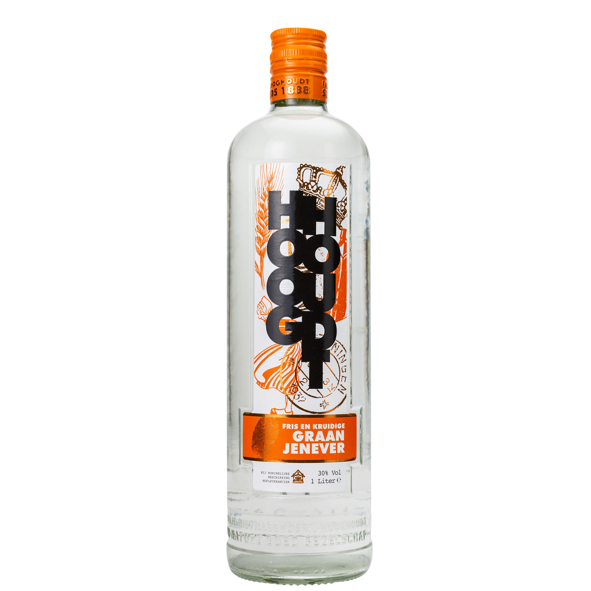 Hooghoudt Lichte Graanjenever Fles 100 cl 30%