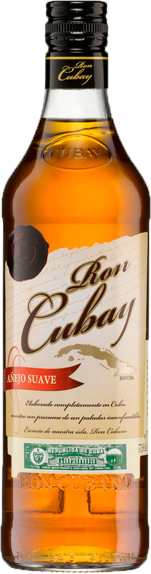 Ron Cubay A¤ejo Suave Fles 70 cl 37,5%