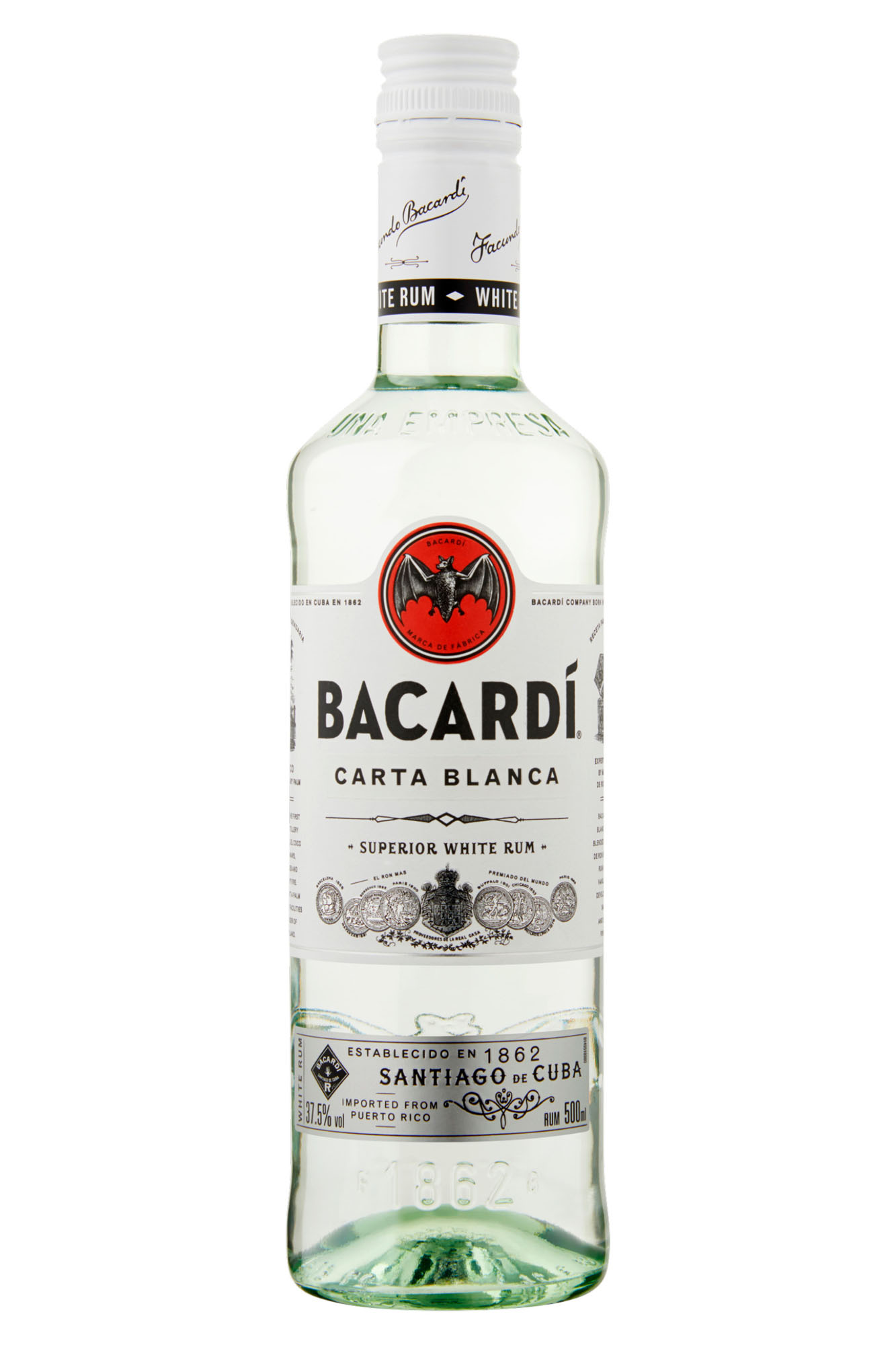 Bacardi Carta Blanca Fles 50 cl 37,5%