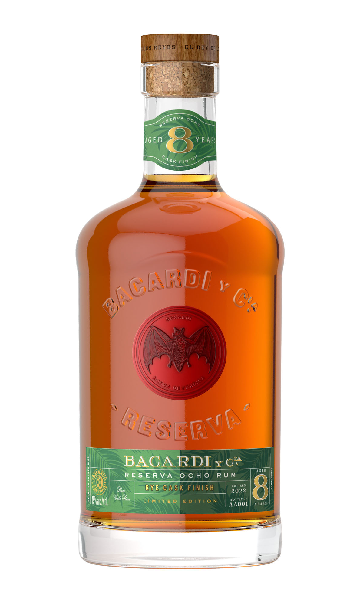 Bacardi Reserva Ocho Rye Cask Fles 70 cl 45%