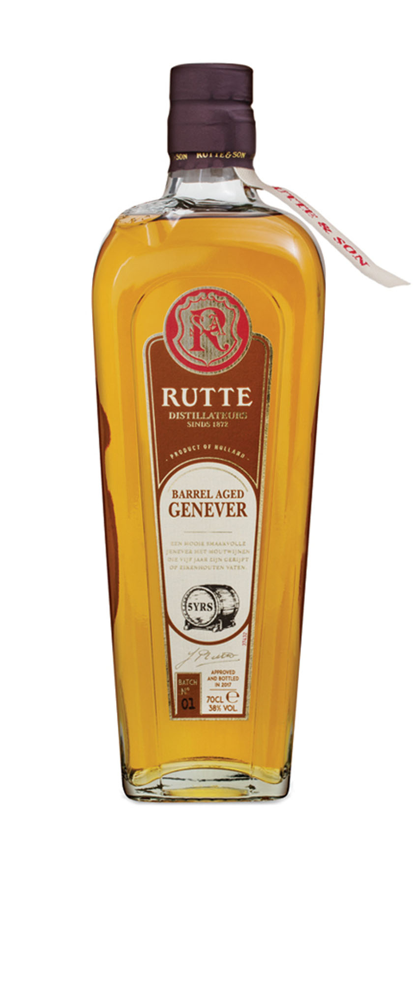 Rutte Barrel Aged Genever Fles 70 cl 38%