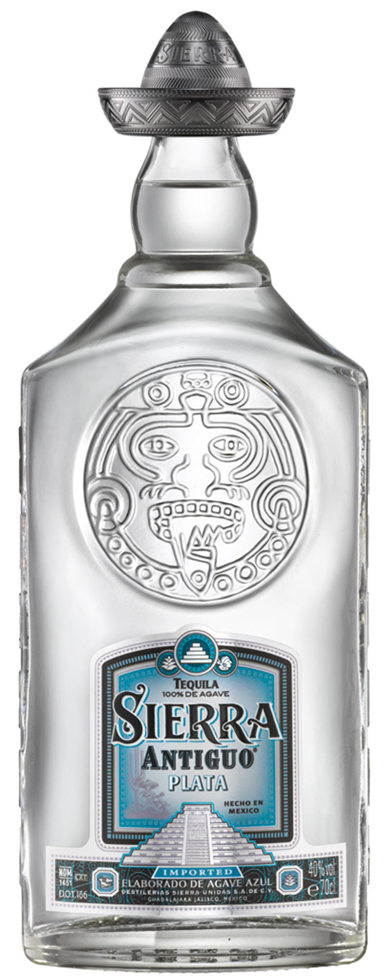 Tequila Sierra Antiguo Plata Fles 70 cl 40%