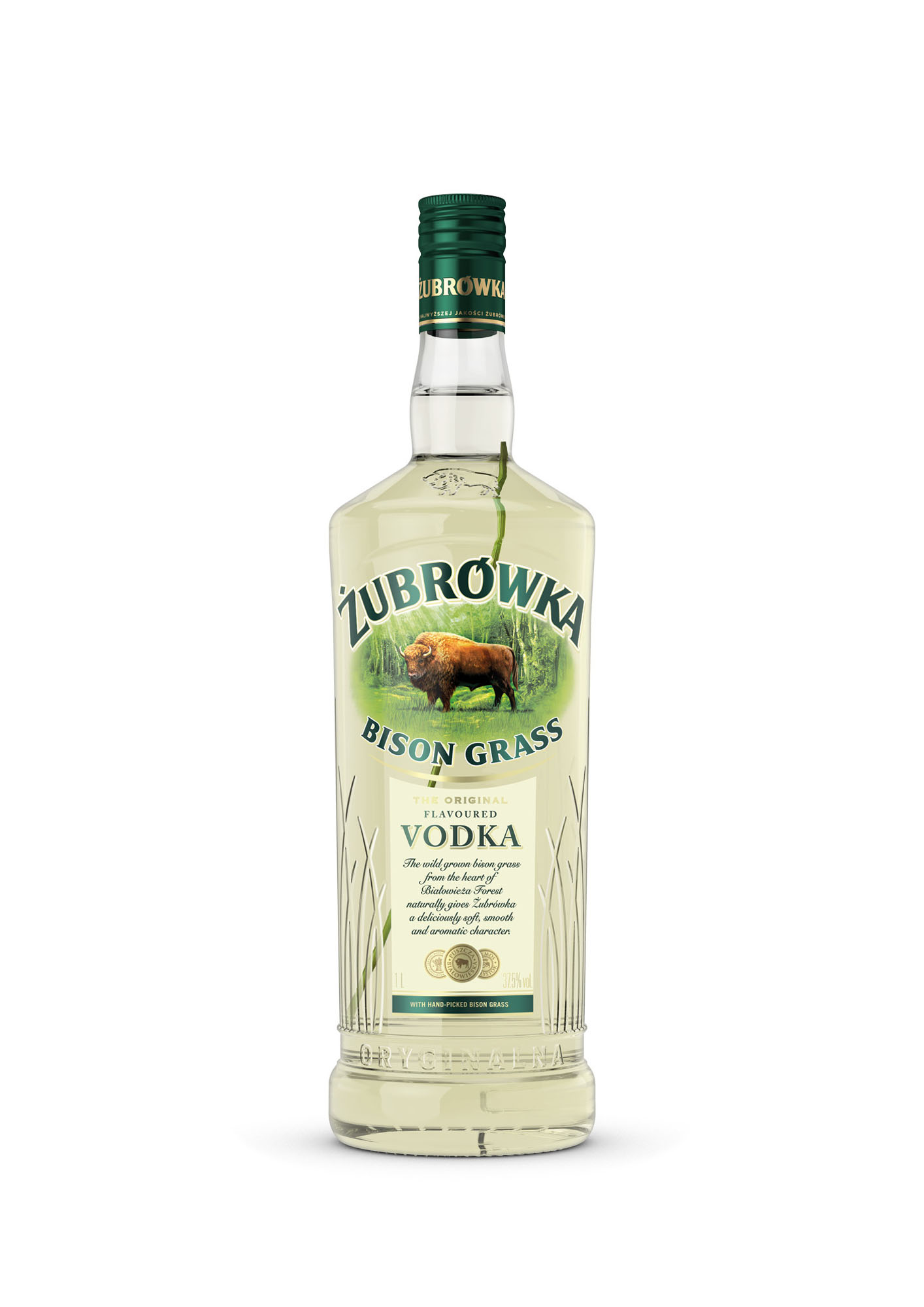 Zubrowka Bison Grass Vodka Fles 100 cl 37,5%