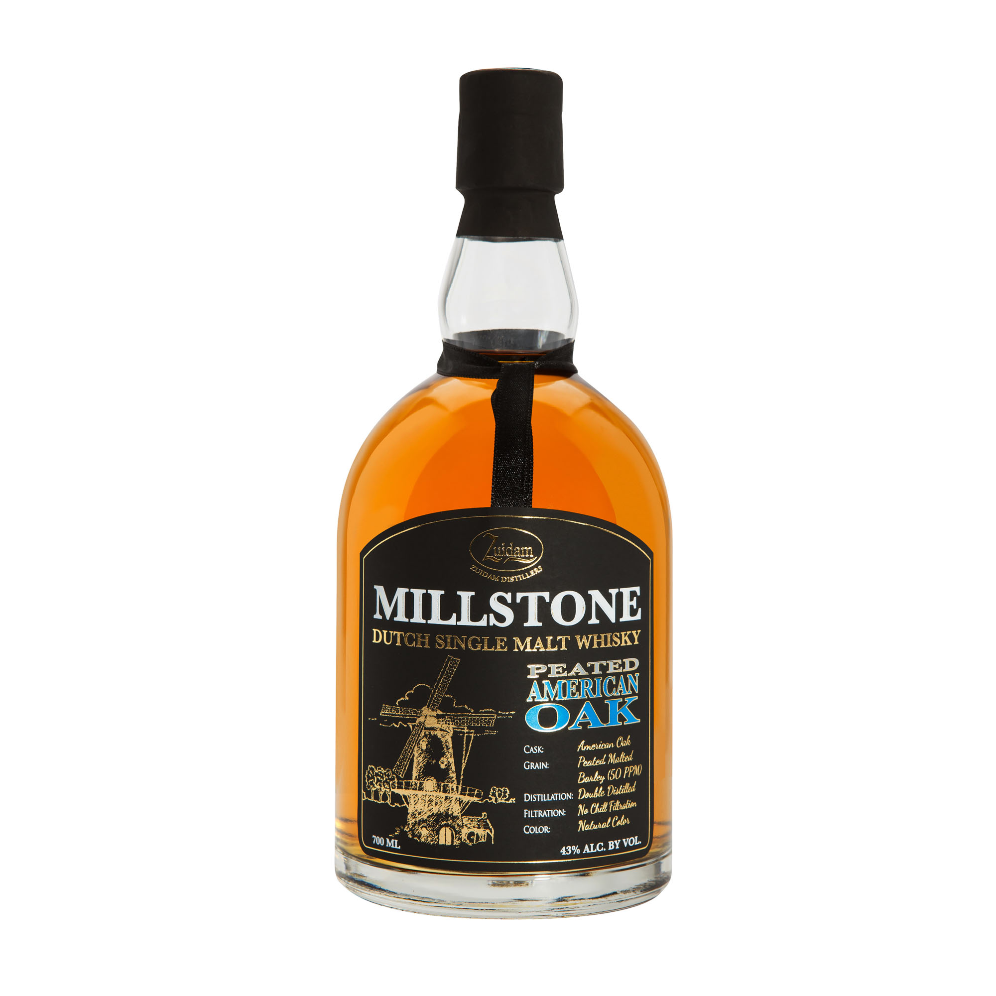 Zuidam Millstone Peated Americ. Oak Fles 70 cl 43%