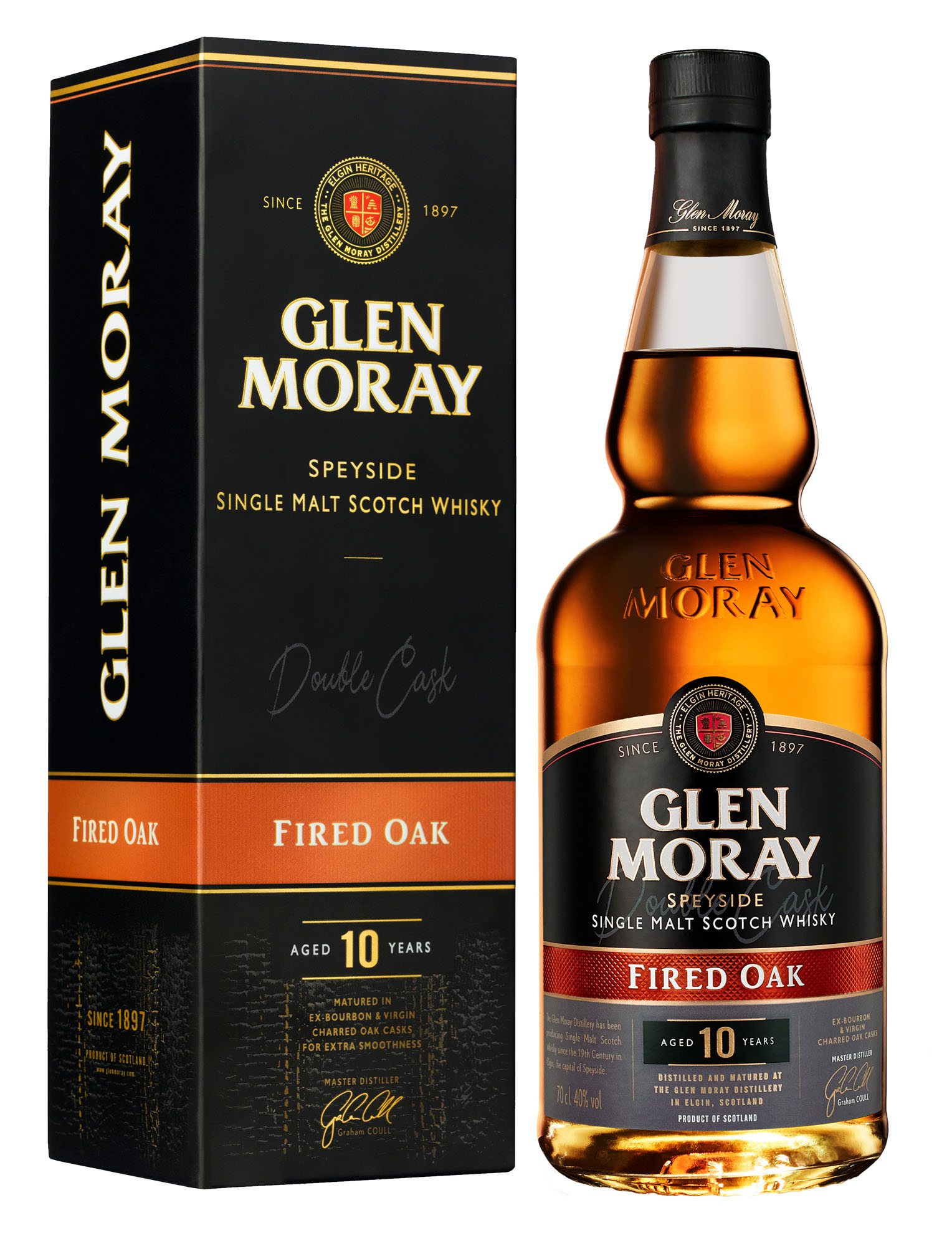 Glen Moray 10Y Fired Oak Fles 70 cl 40%