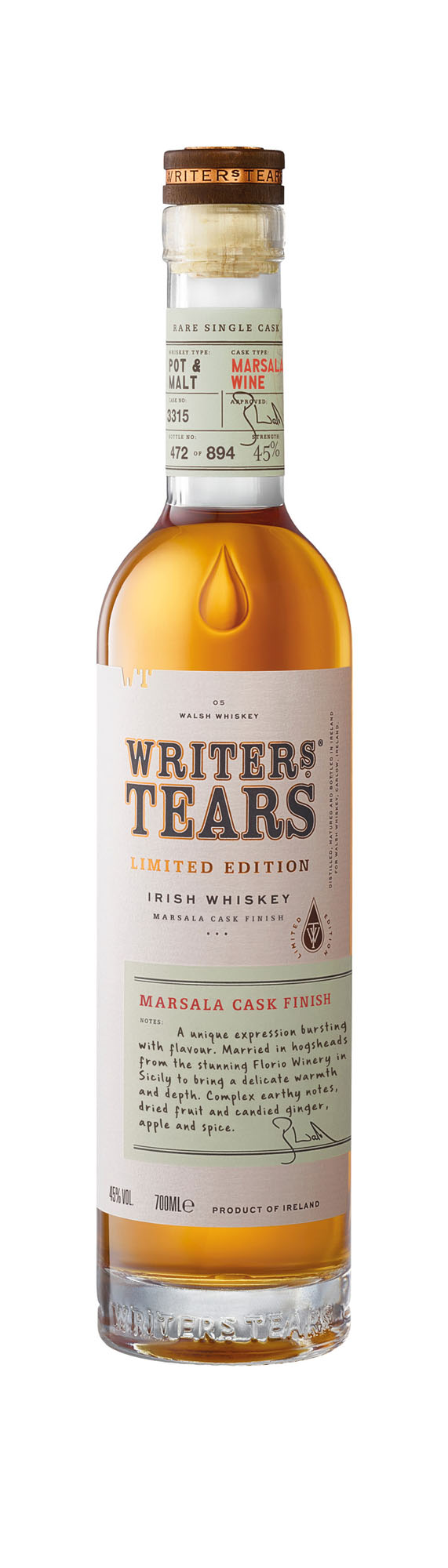 Writers Tears Marsala Cask Finish Fles 70 cl 45%