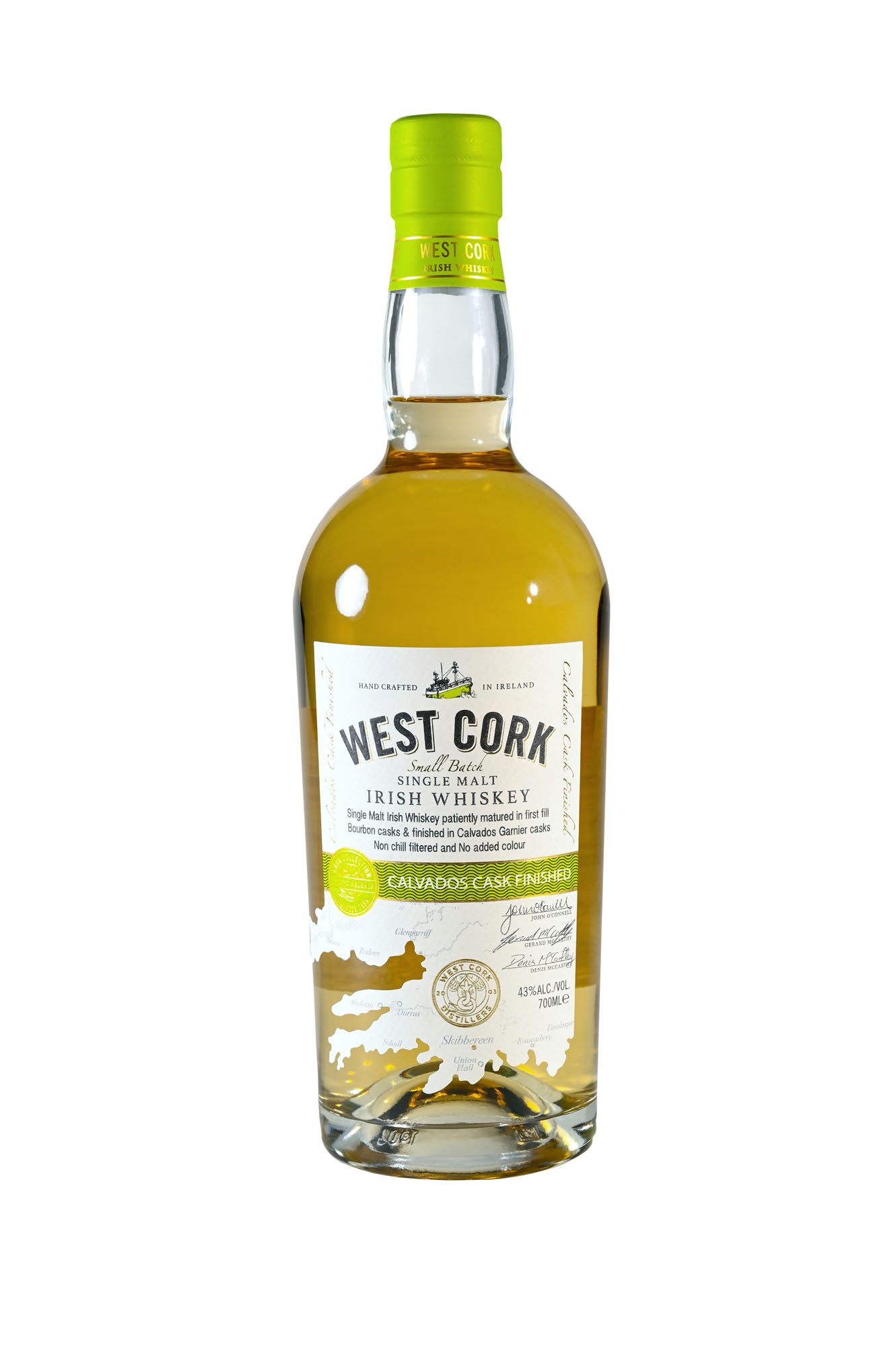 West Cork Irish Single Malt Calvados Cask Fles 70 cl 43%