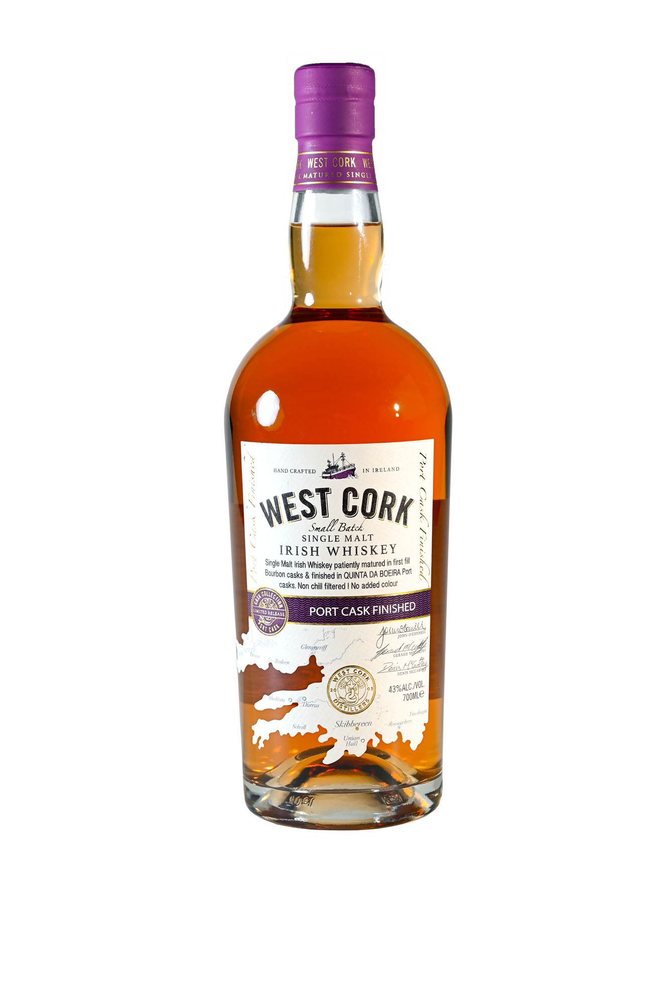 West Cork Irish Single Malt Port Cask Fles 70 cl 43%