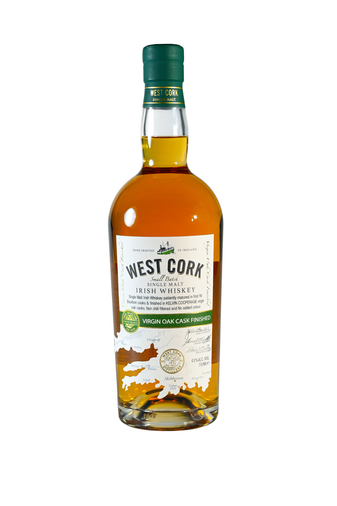 West Cork Irish Single Malt Virgin Oak Cask Fles 70 cl 43%