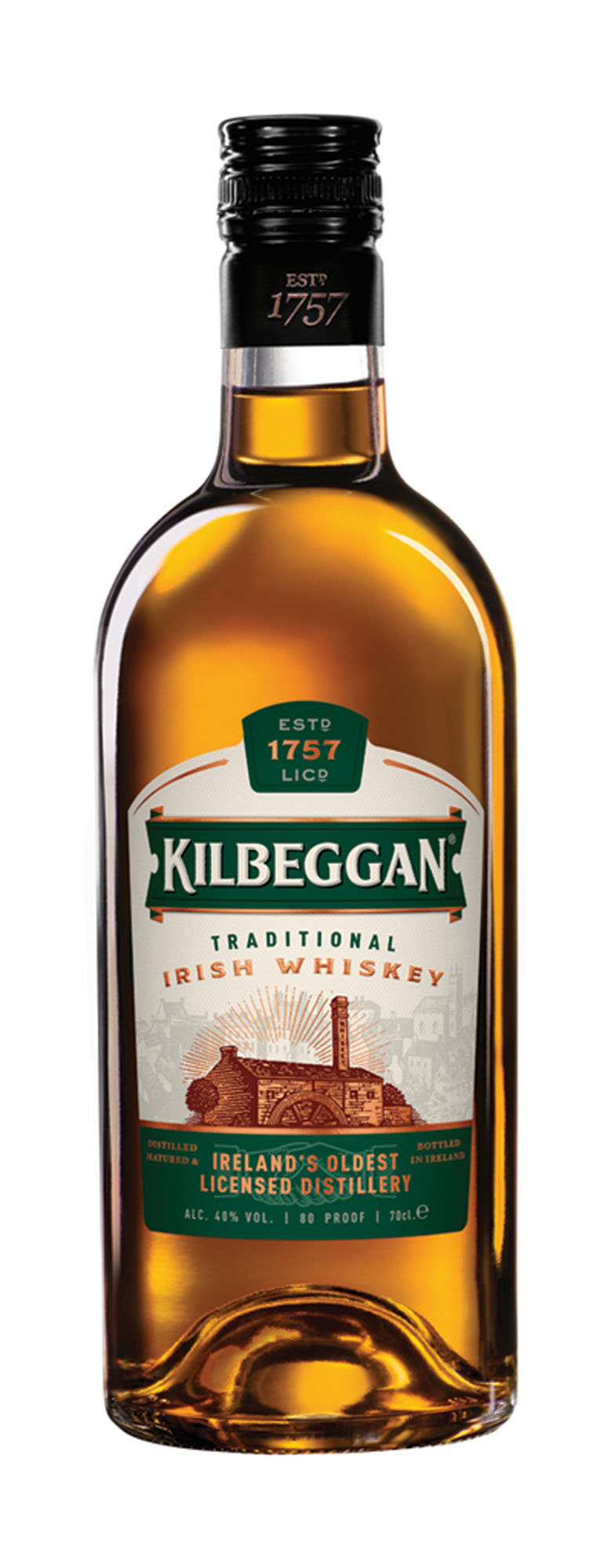 Kilbeggan Irish Whiskey Fles 70 cl 40%