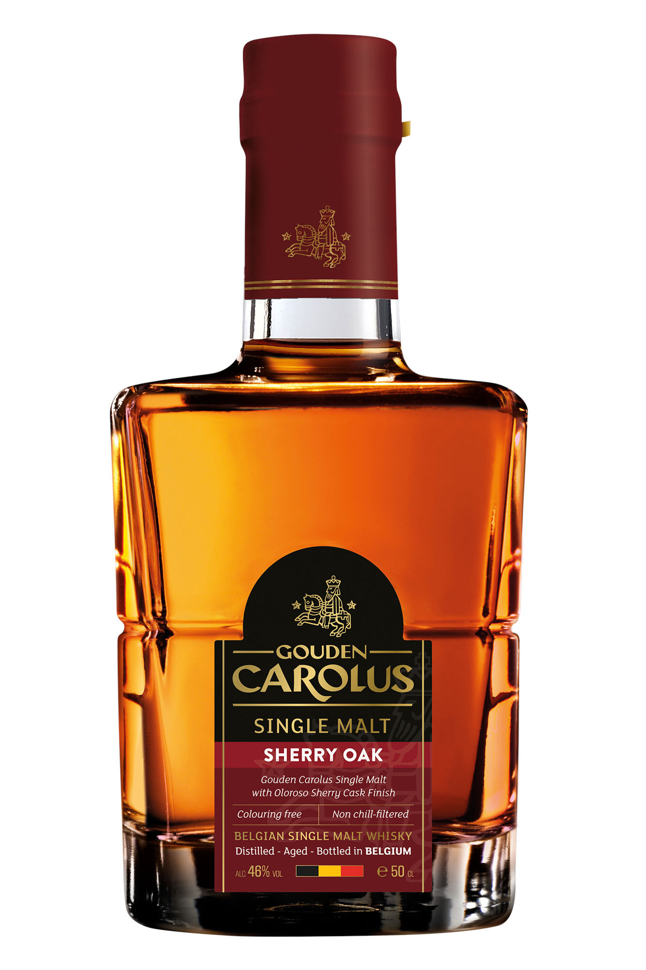 Gouden Carolus Single Malt Whisky Sherry Oak  Fles 50 cl 46%