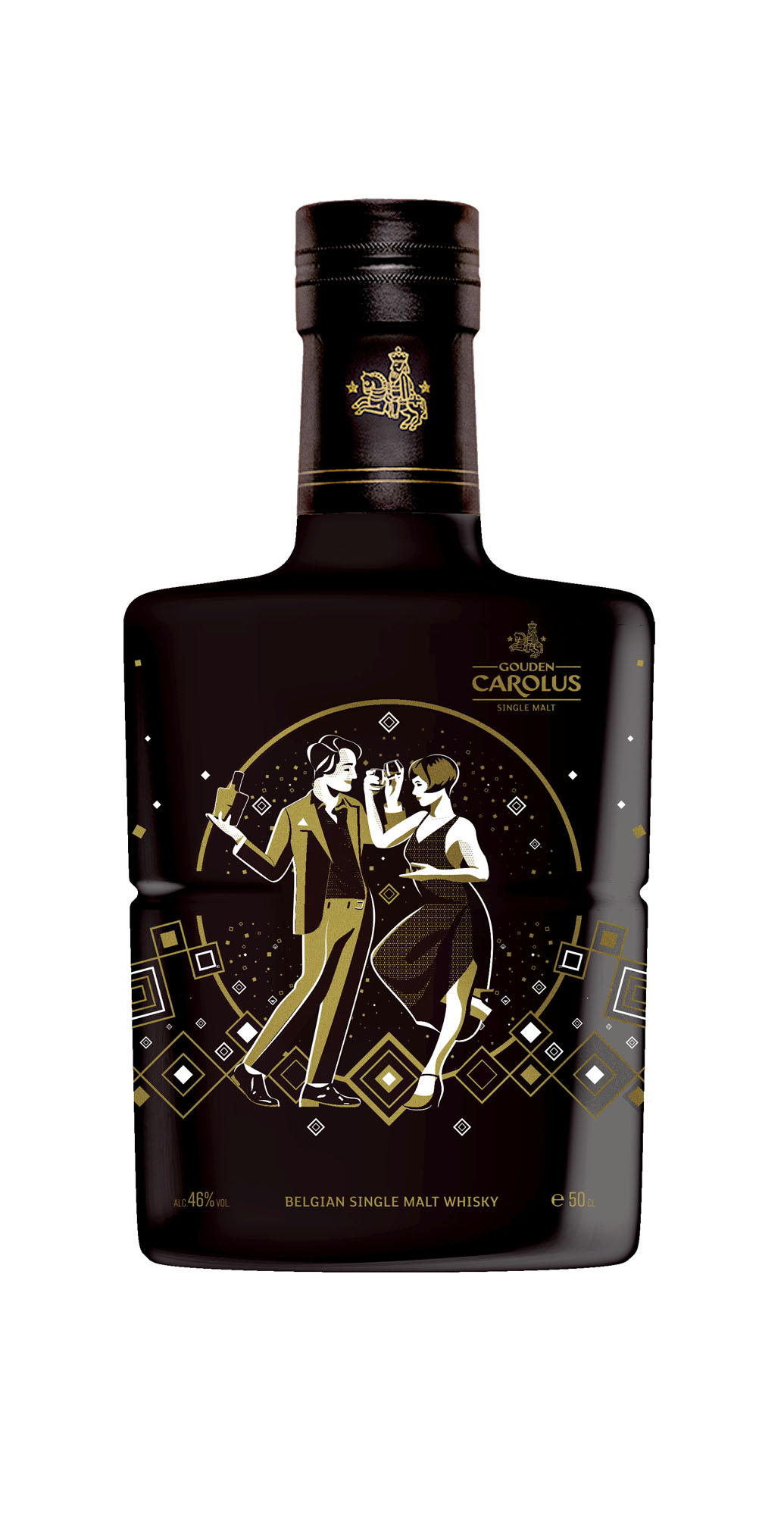 Gouden Carolus Black Canvas Trust Single Malt Fles 50 cl 46%