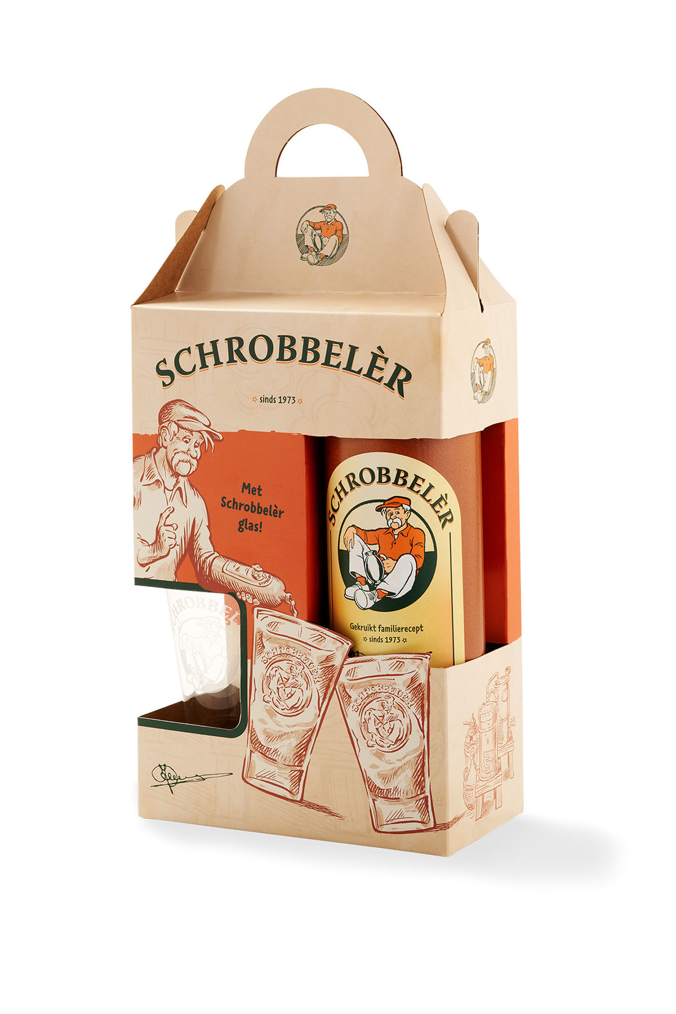 Schrobbeler GV + tumblerglas Fles 35 cl 21,5%