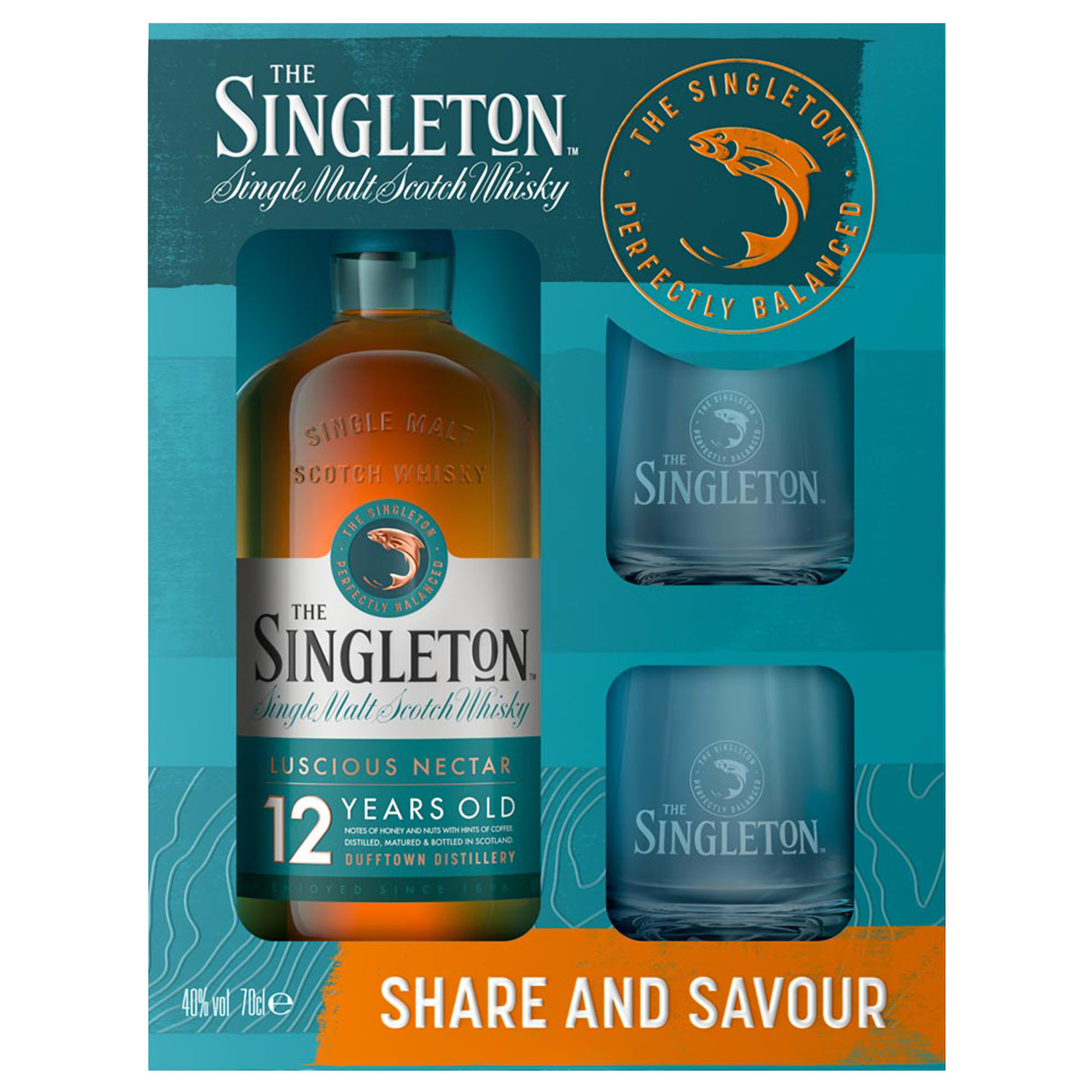 Singleton Dufftown +2 Tumblers70 cl Fles 40%
