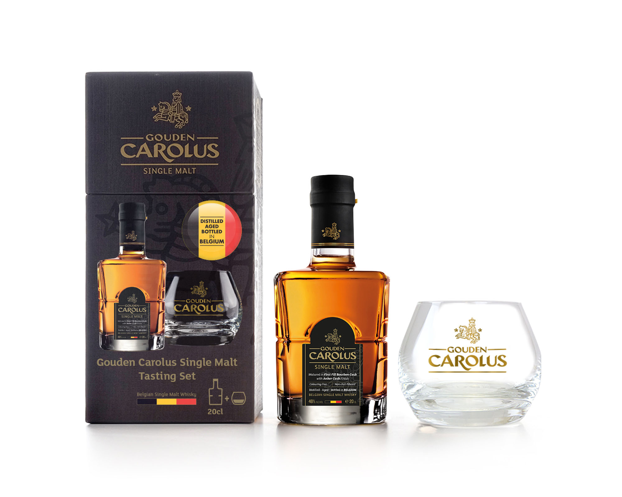 Gouden Carolus Tasting Set + glas Doos 6x20 cl 46%