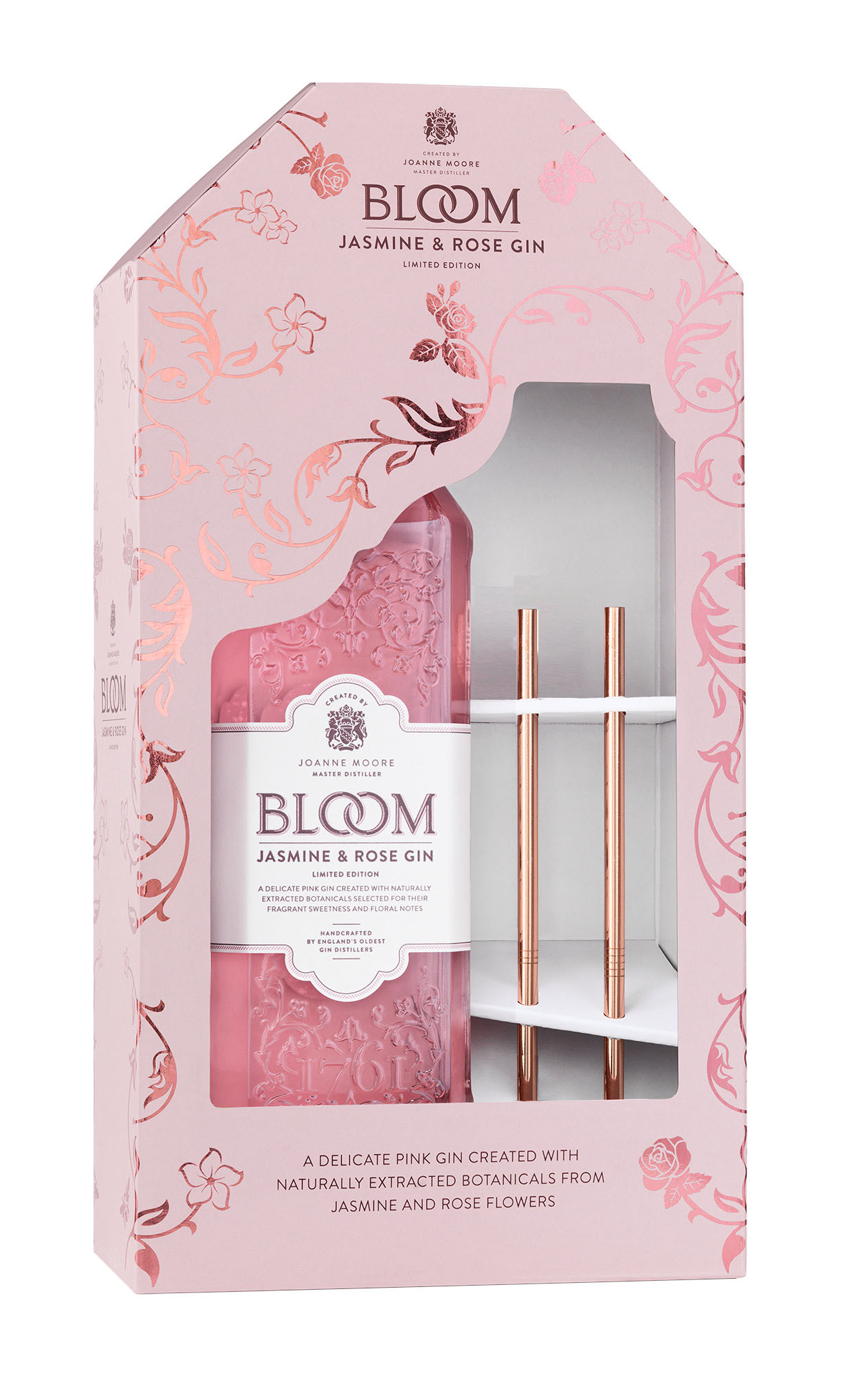 Bloom Pink GV + 2 stirrers Fles 70 cl 40%