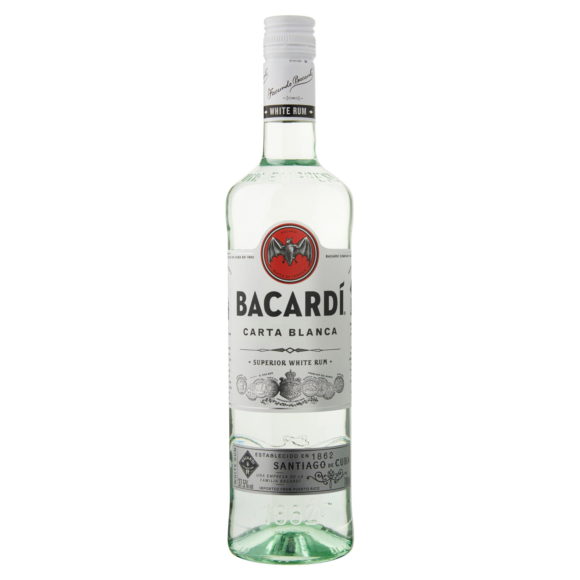 Bacardi Wit Carta Blanca Fles 70 cl 37,5%