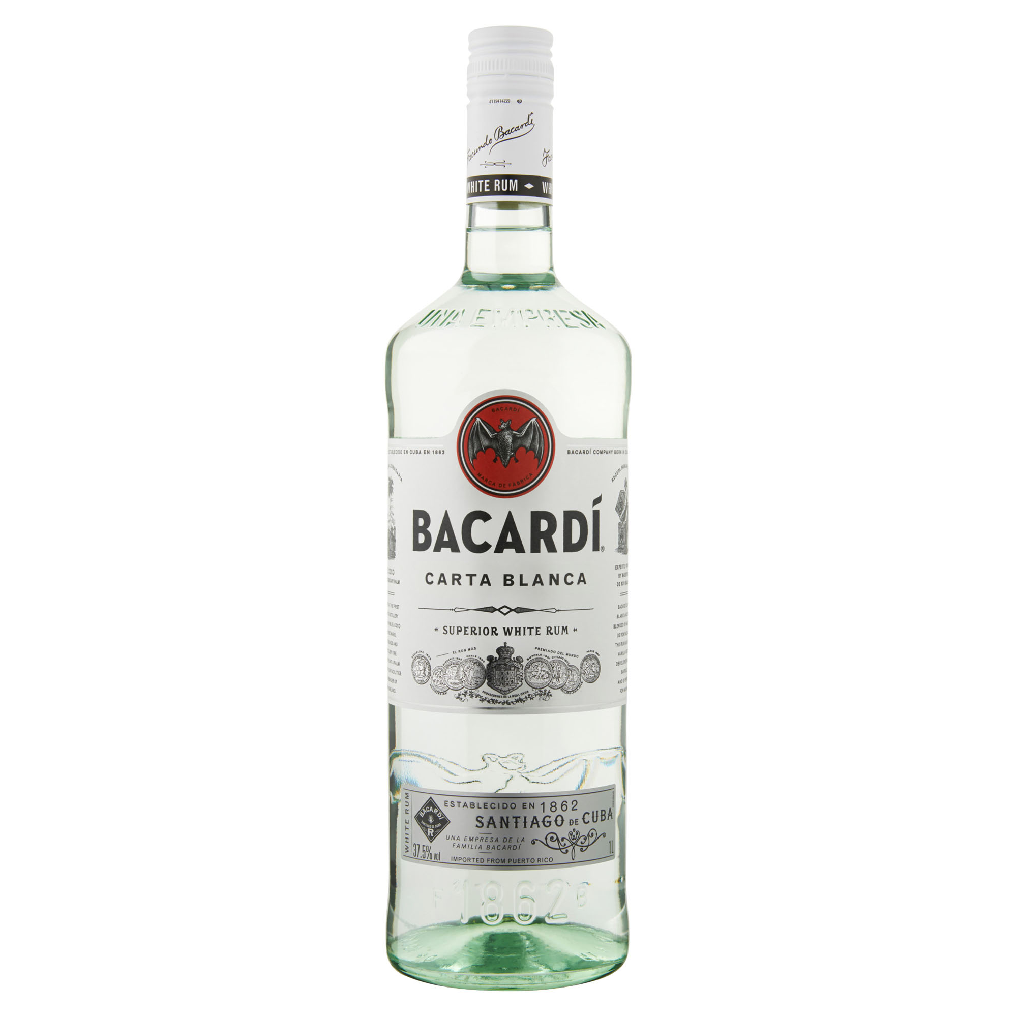 Bacardi Wit Carta Blanca Fles 100 cl 37,5%