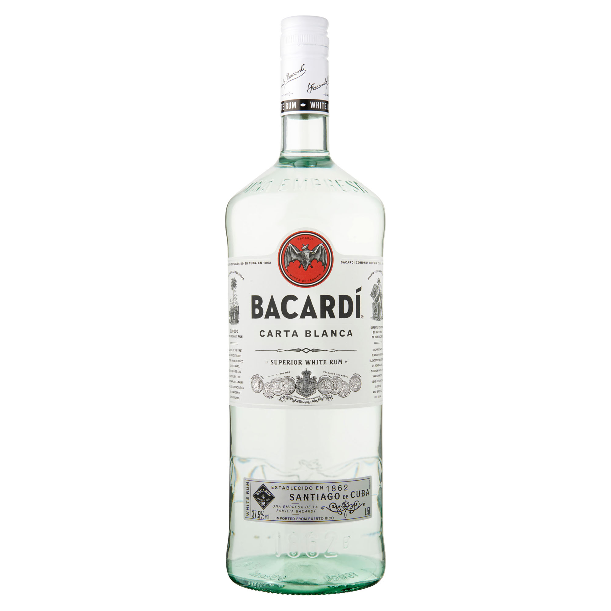 Bacardi Carta Blanca Fles 150 cl 37,5%