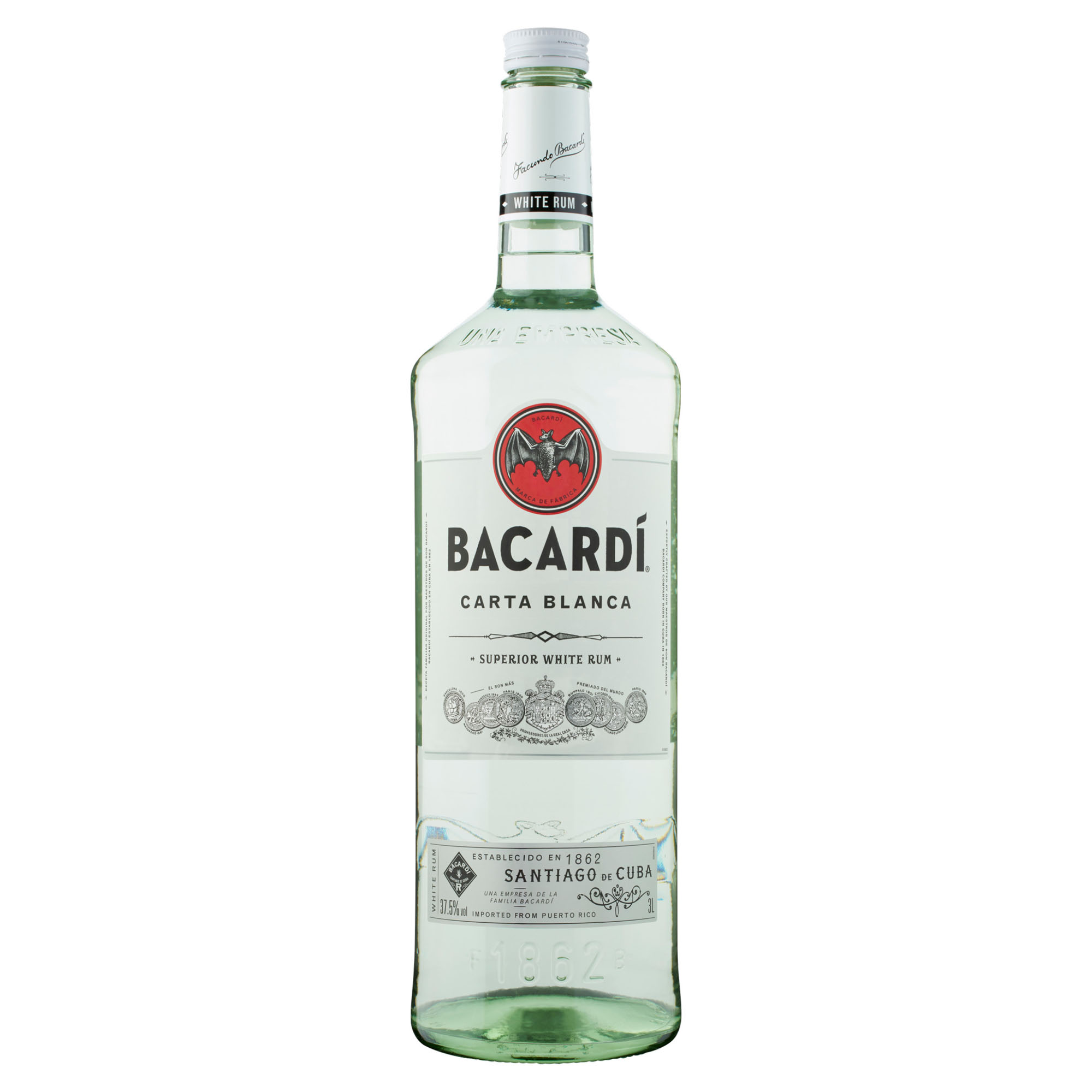 Bacardi Wit Fles 300 cl 37,5%