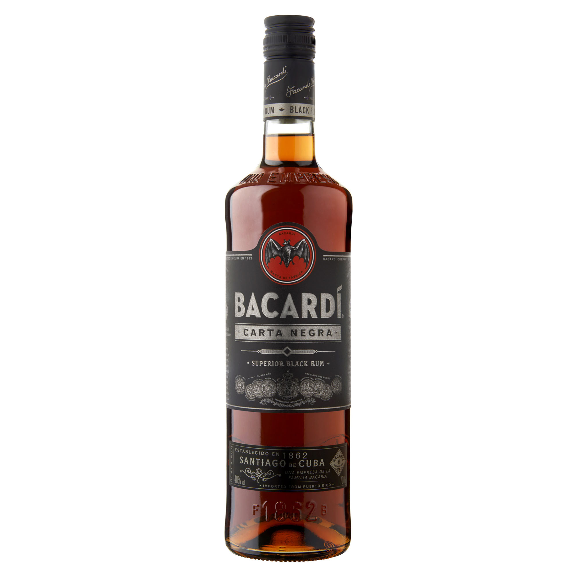 Bacardi Carta Negra Fles 70 cl 40%